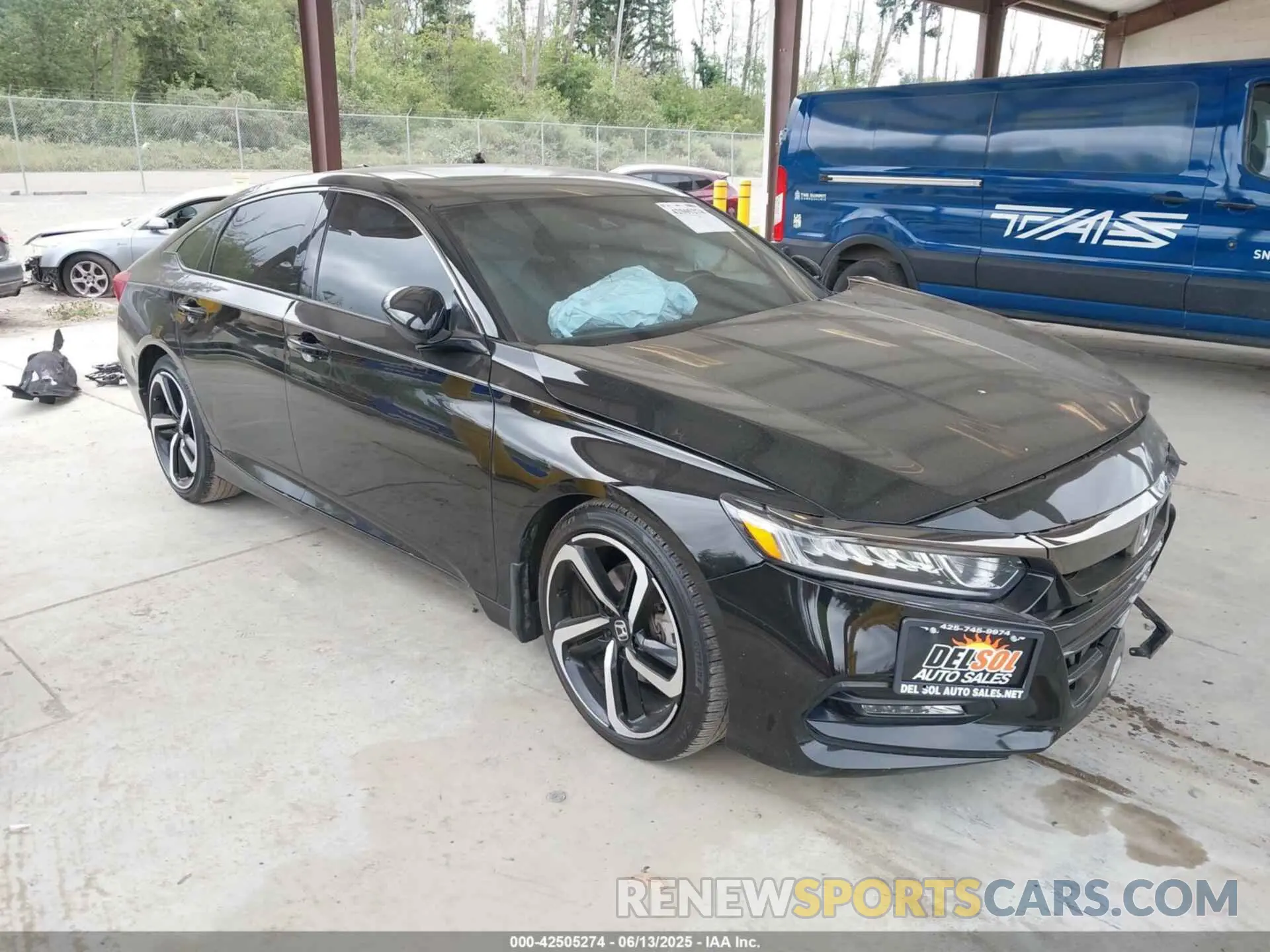 1 Photograph of a damaged car 1HGCV2F37KA021812 HONDA ACCORD 2019