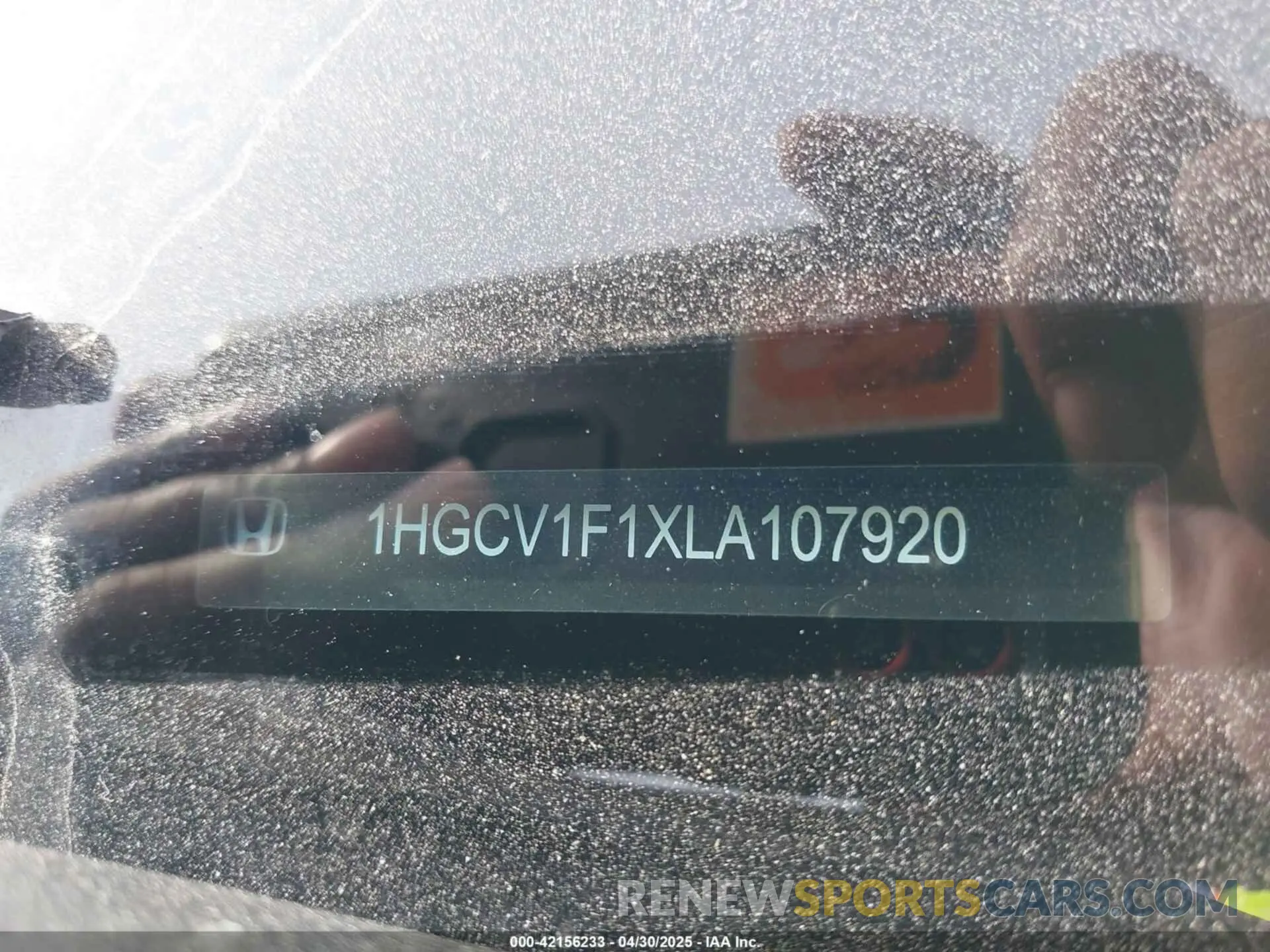 9 Photograph of a damaged car 1HGCV1F1XLA107920 HONDA ACCORD 2020