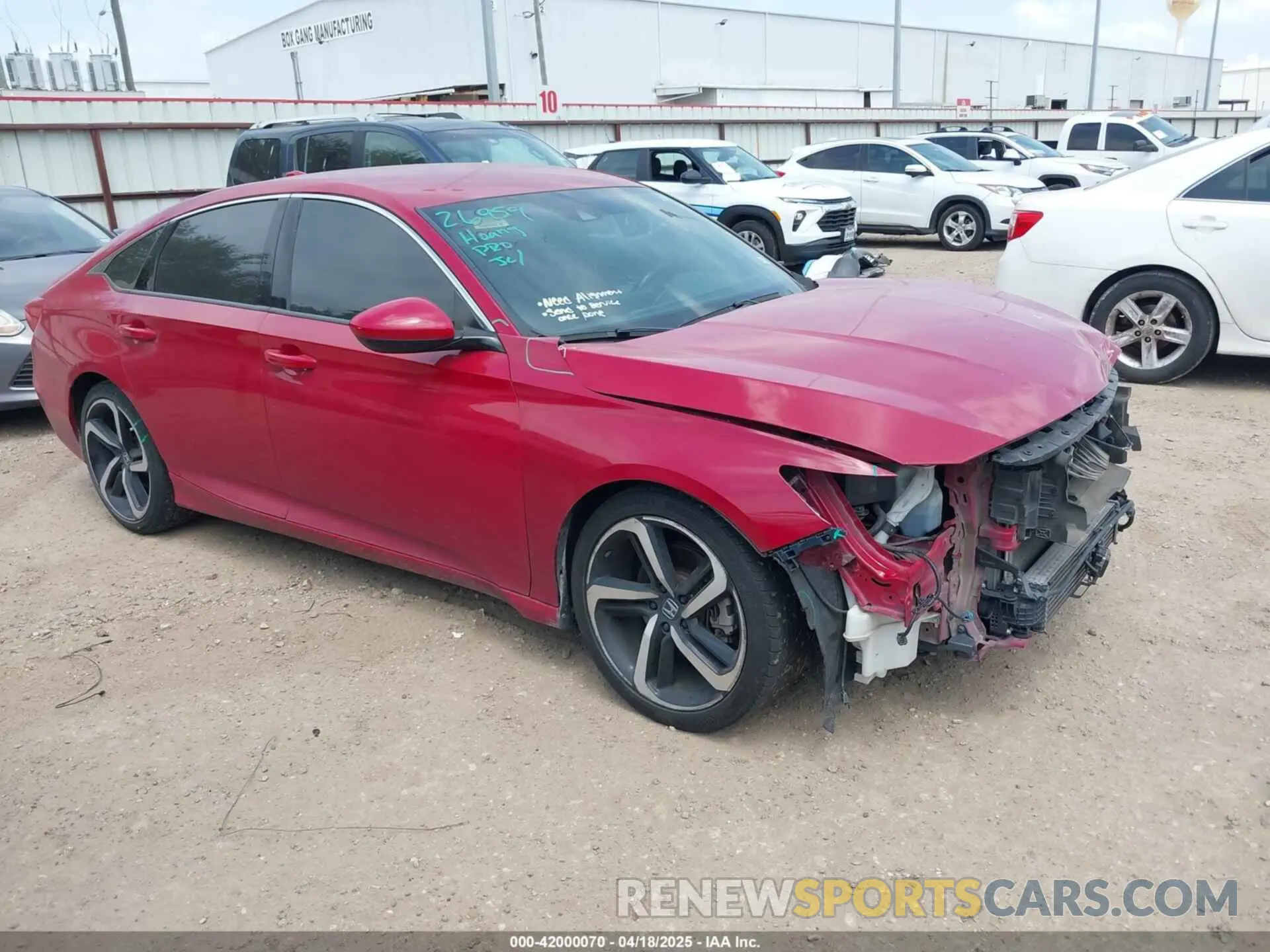 1 Photograph of a damaged car 1HGCV1F33LA004100 HONDA ACCORD 2020