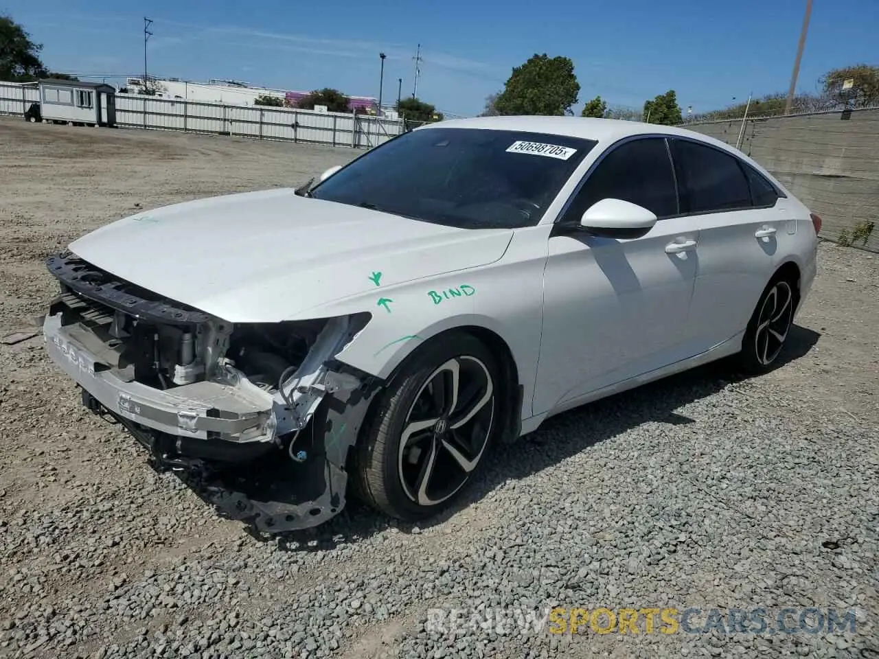 1 Photograph of a damaged car 1HGCV1F38LA033818 HONDA ACCORD 2020