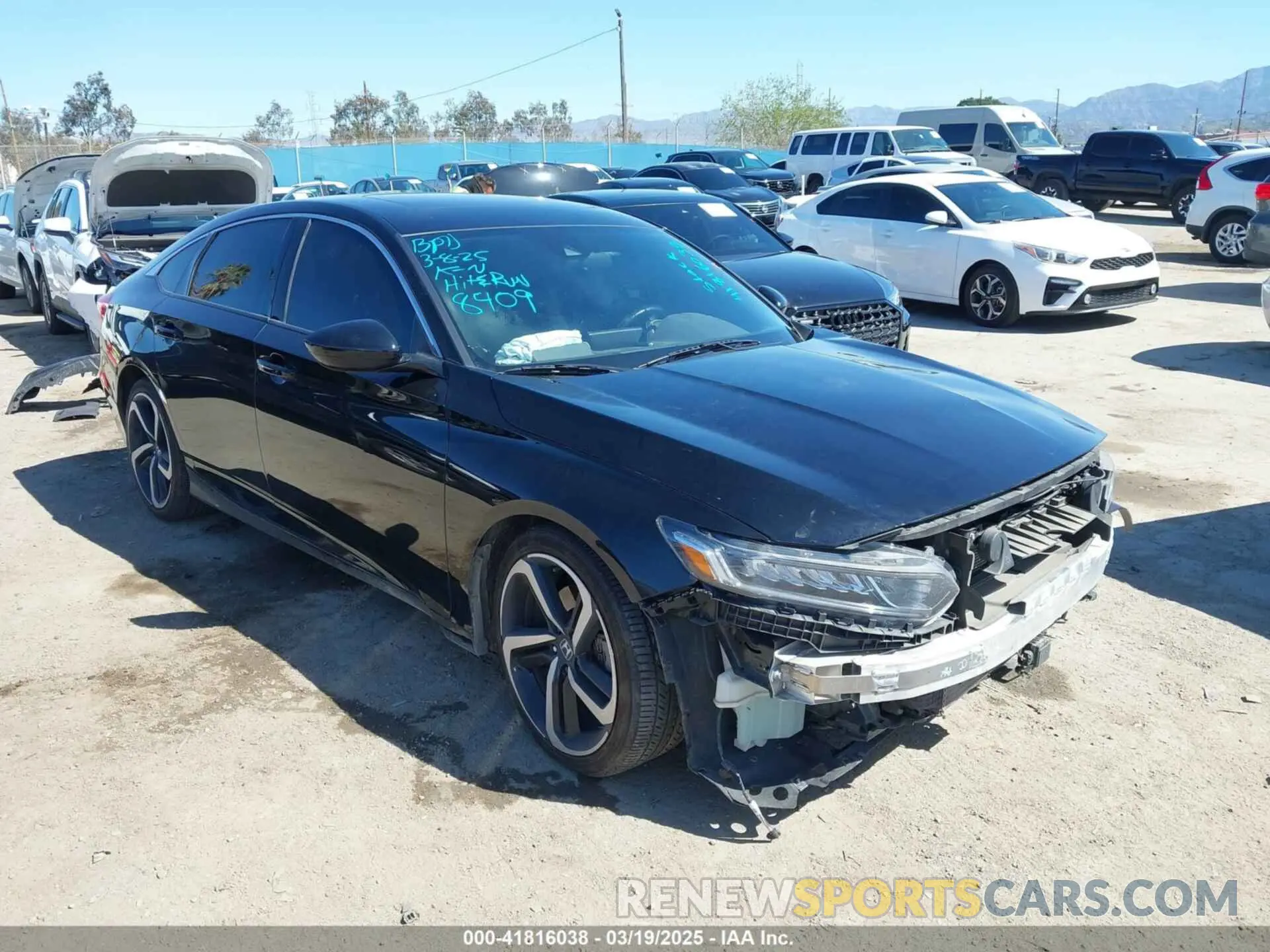 1 Photograph of a damaged car 1HGCV2F37LA018409 HONDA ACCORD 2020