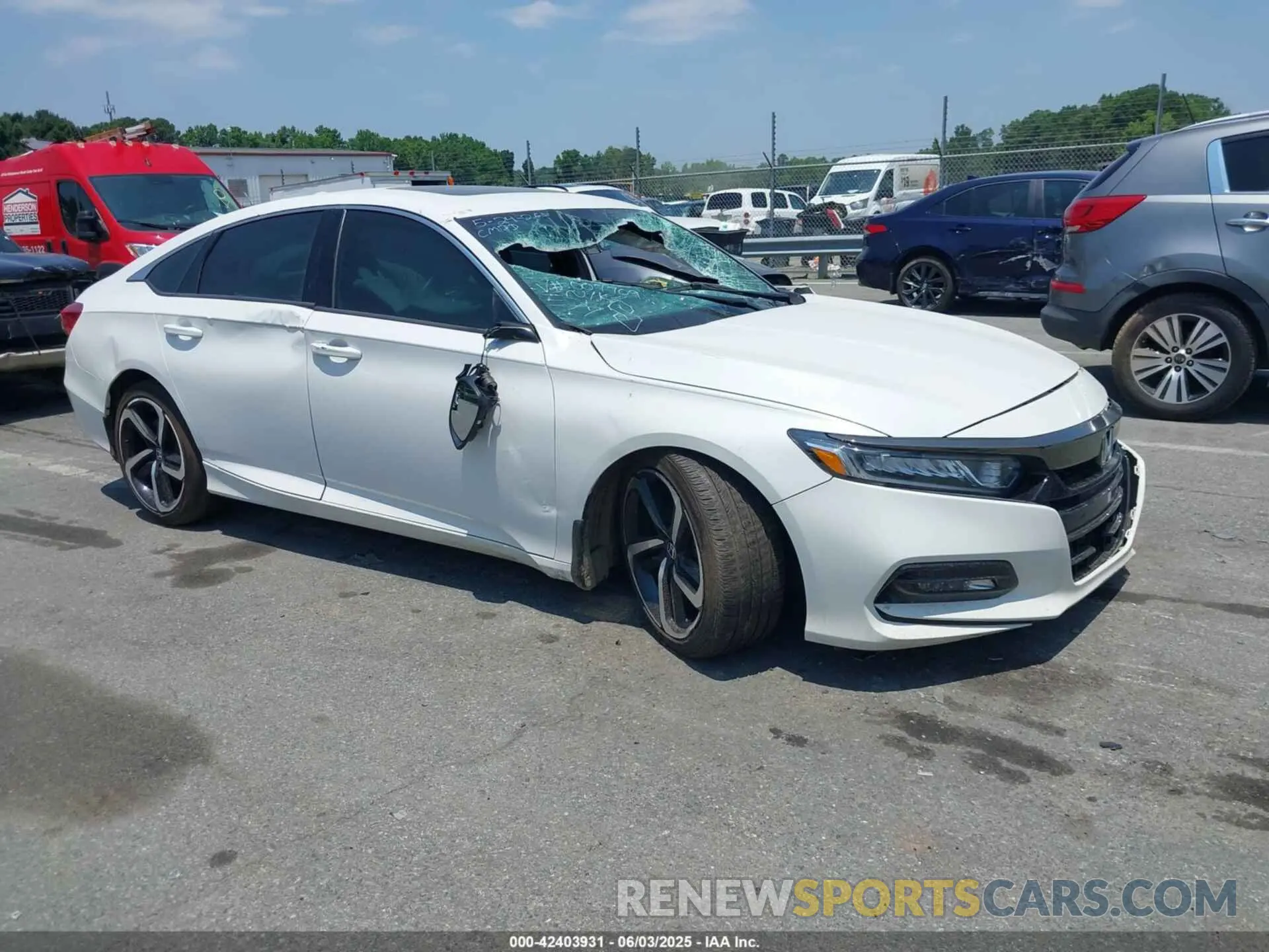 1 Photograph of a damaged car 1HGCV2F38LA007709 HONDA ACCORD 2020