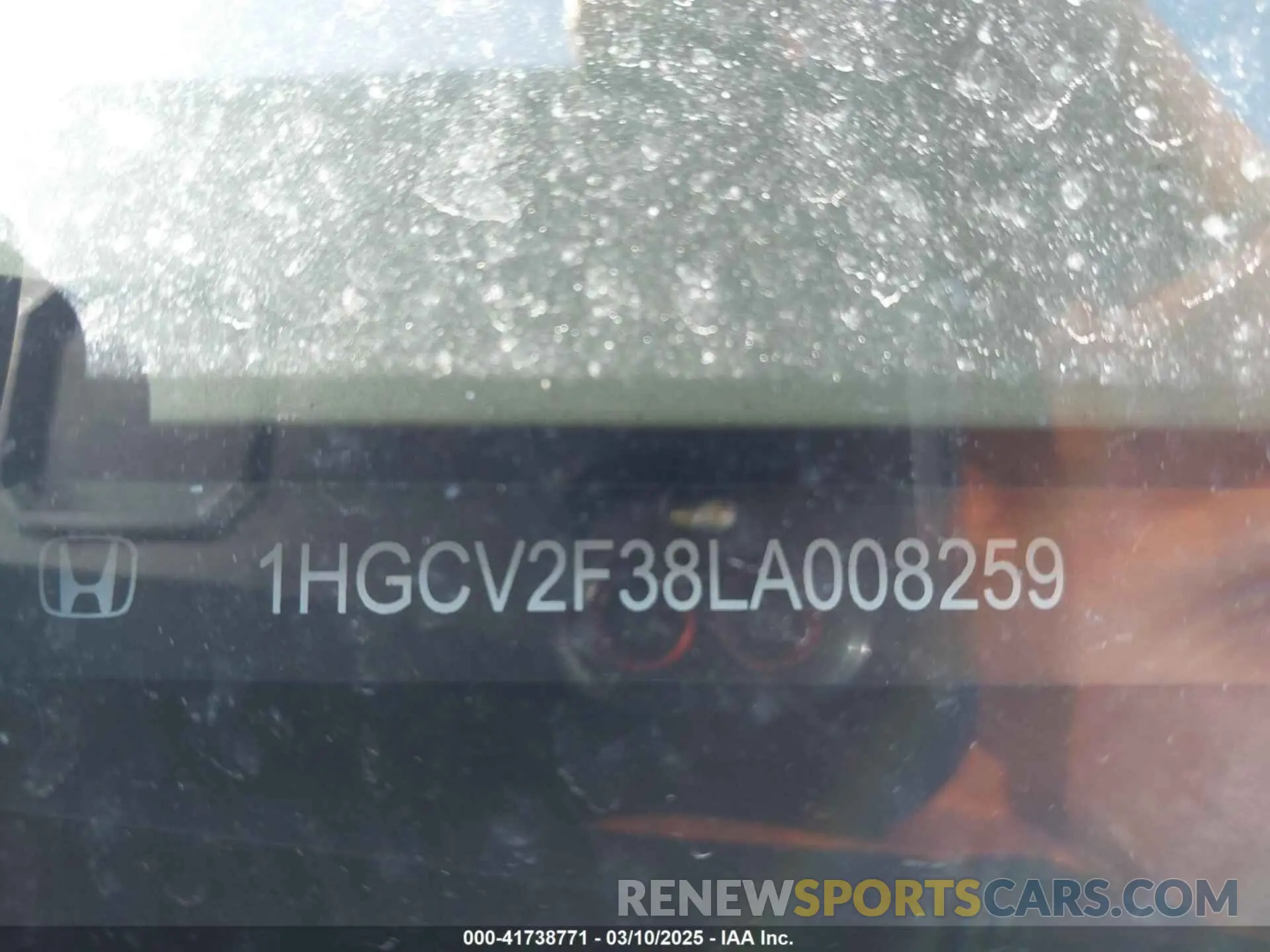 9 Photograph of a damaged car 1HGCV2F38LA008259 HONDA ACCORD 2020