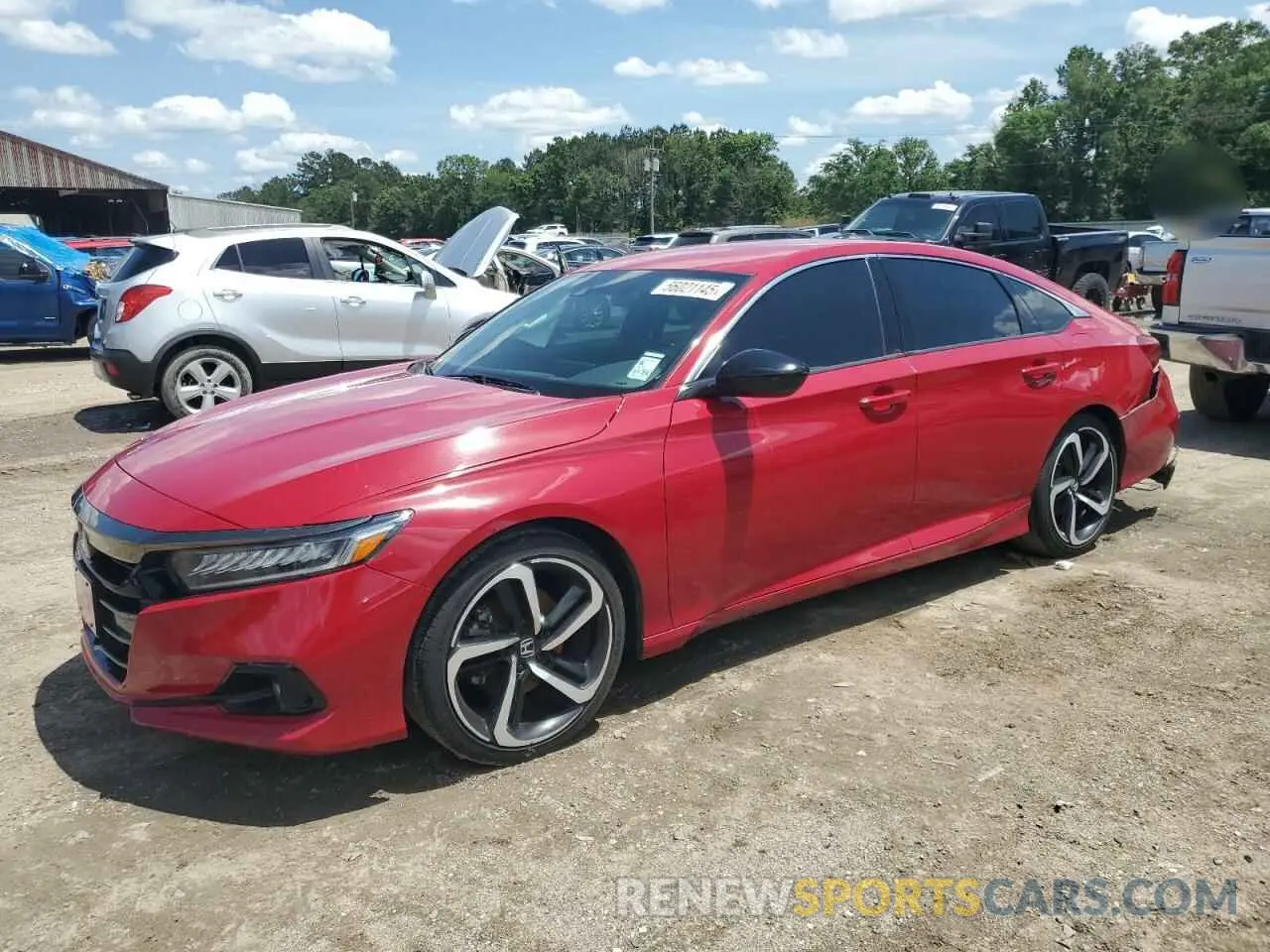 1 Photograph of a damaged car 1HGCV1F37MA080680 HONDA ACCORD 2021