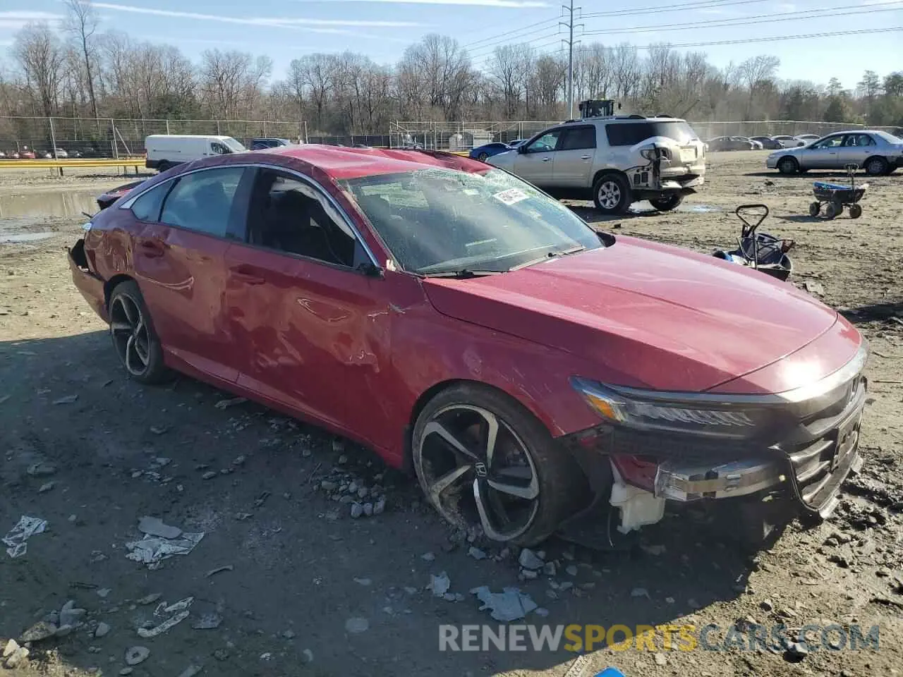 4 Фотография поврежденного автомобиля 1HGCV1F38MA104307 HONDA ACCORD 2021