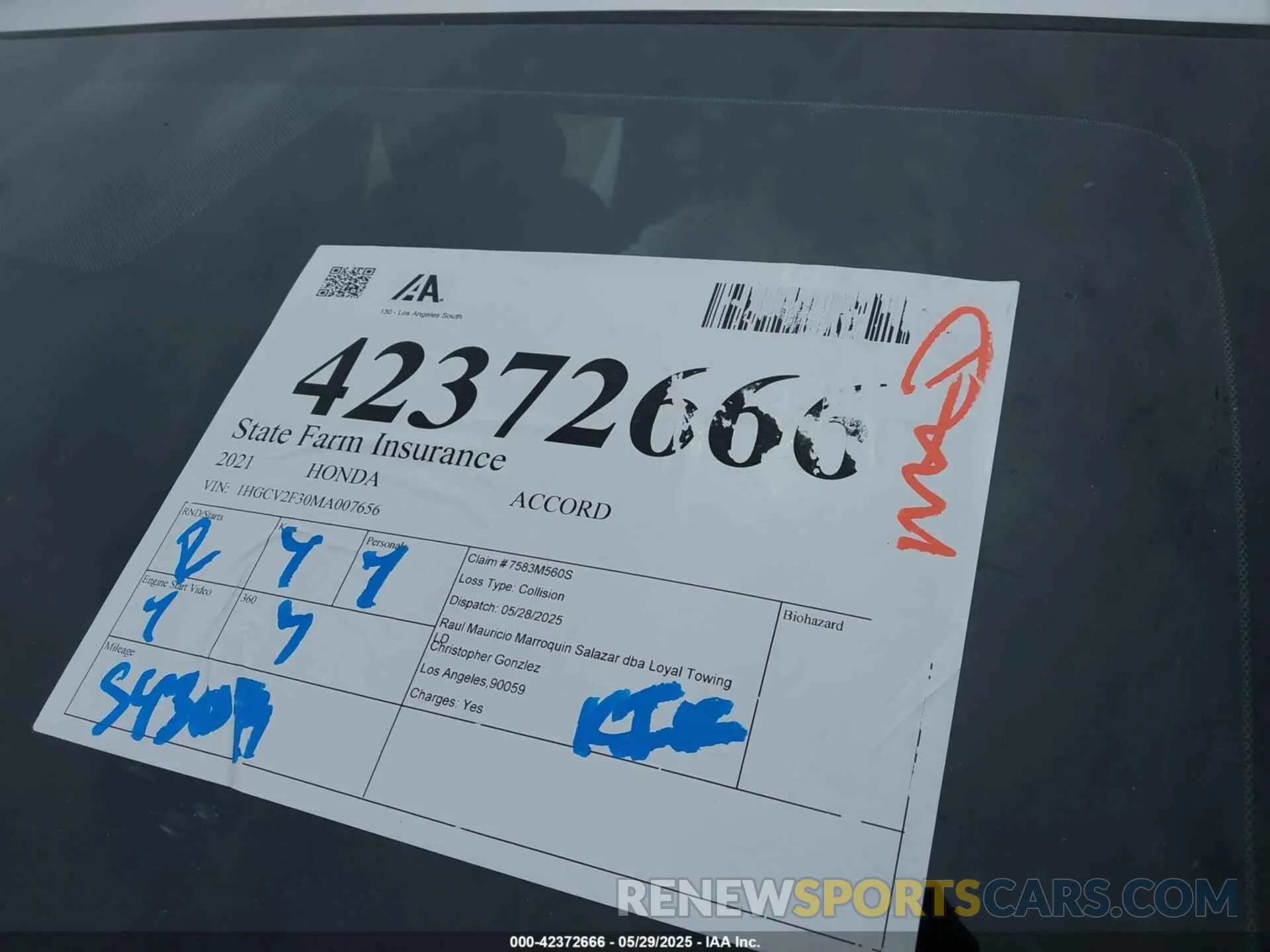 17 Photograph of a damaged car 1HGCV2F30MA007656 HONDA ACCORD 2021