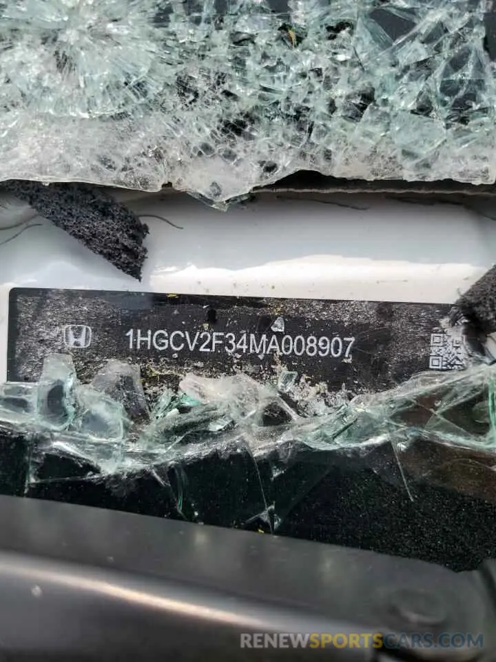 12 Photograph of a damaged car 1HGCV2F34MA008907 HONDA ACCORD 2021