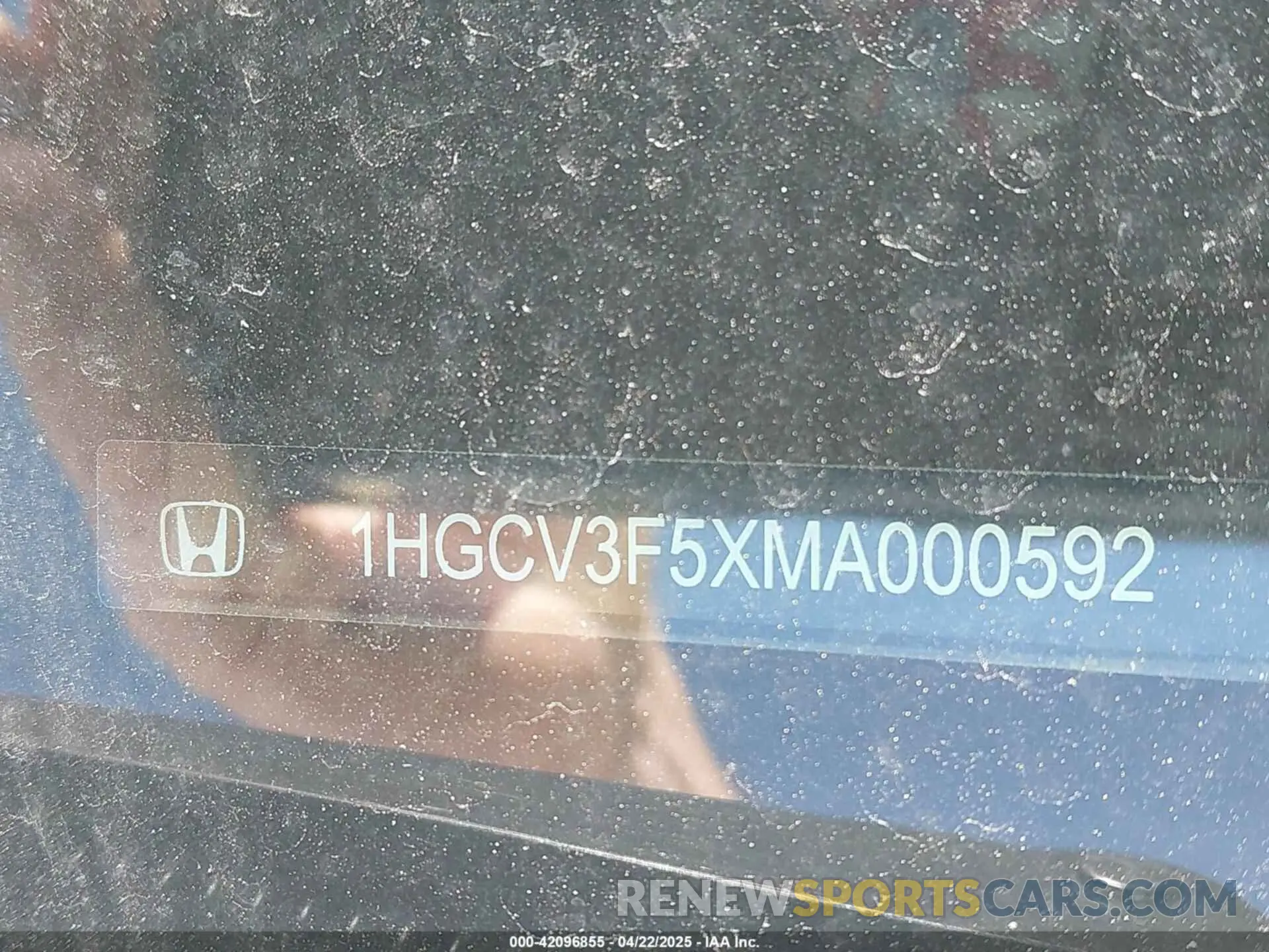 9 Фотография поврежденного автомобиля 1HGCV3F5XMA000592 HONDA ACCORD 2021