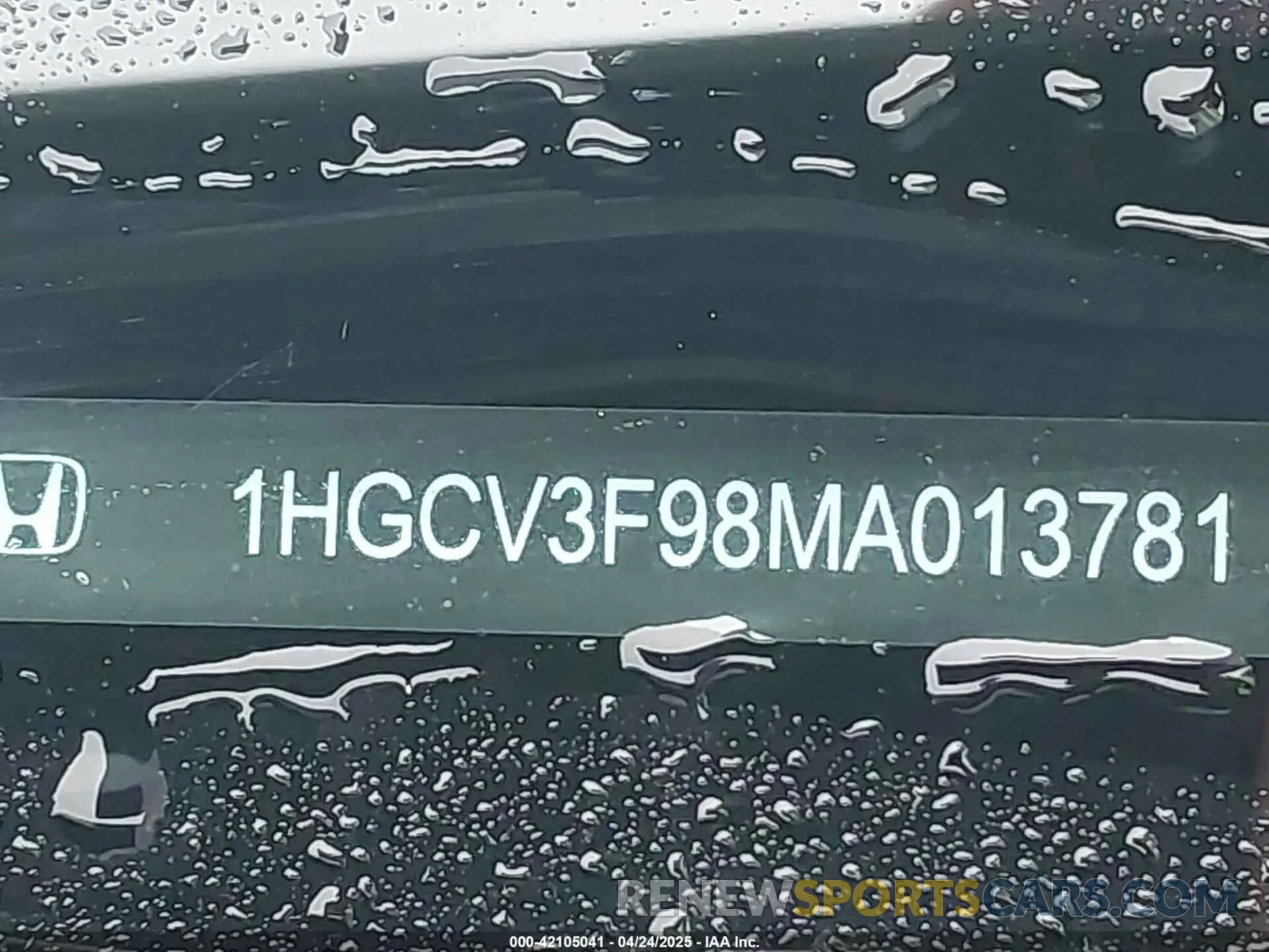 17 Фотография поврежденного автомобиля 1HGCV3F98MA013781 HONDA ACCORD 2021