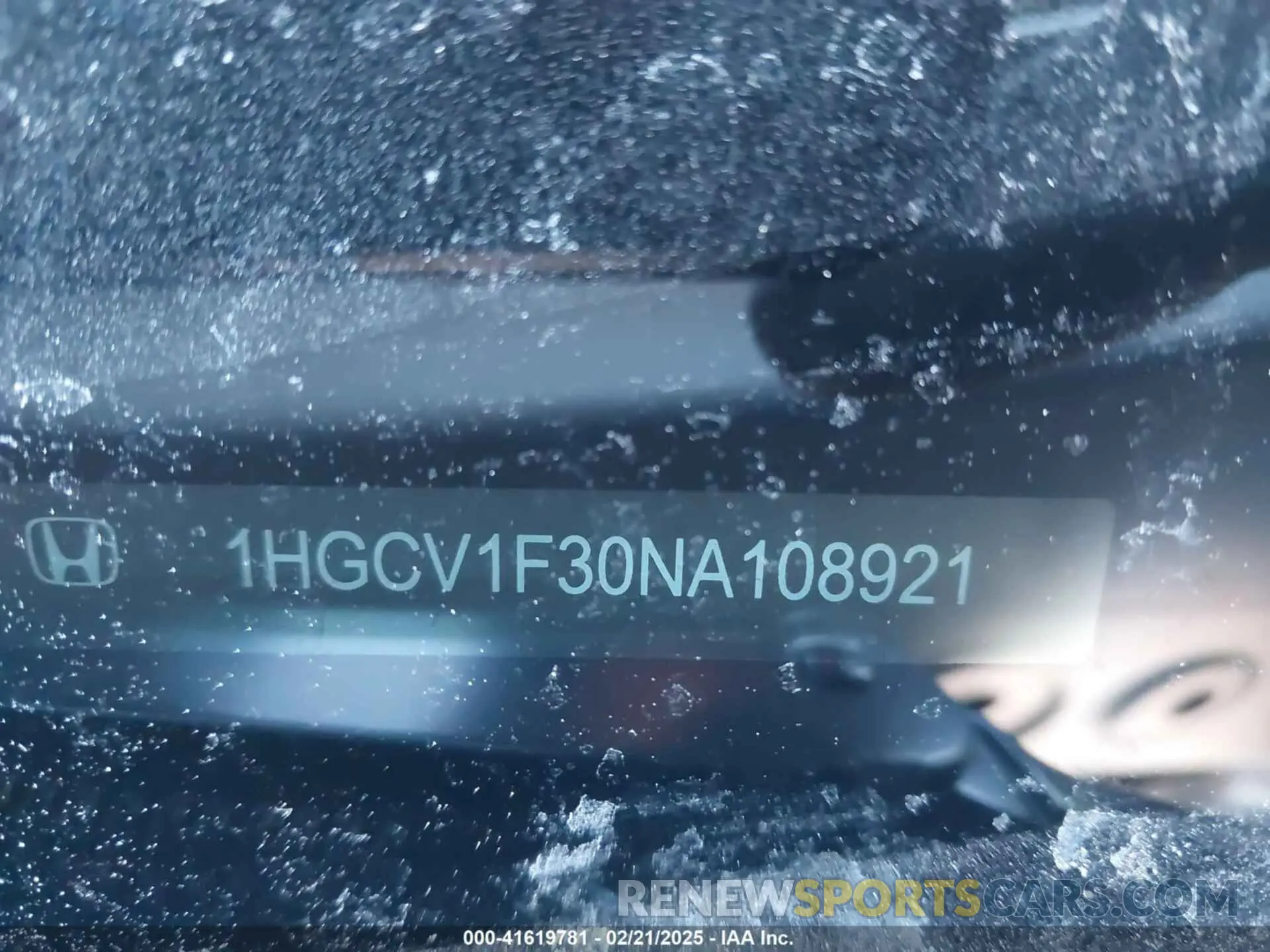 17 Photograph of a damaged car 1HGCV1F30NA108921 HONDA ACCORD 2022