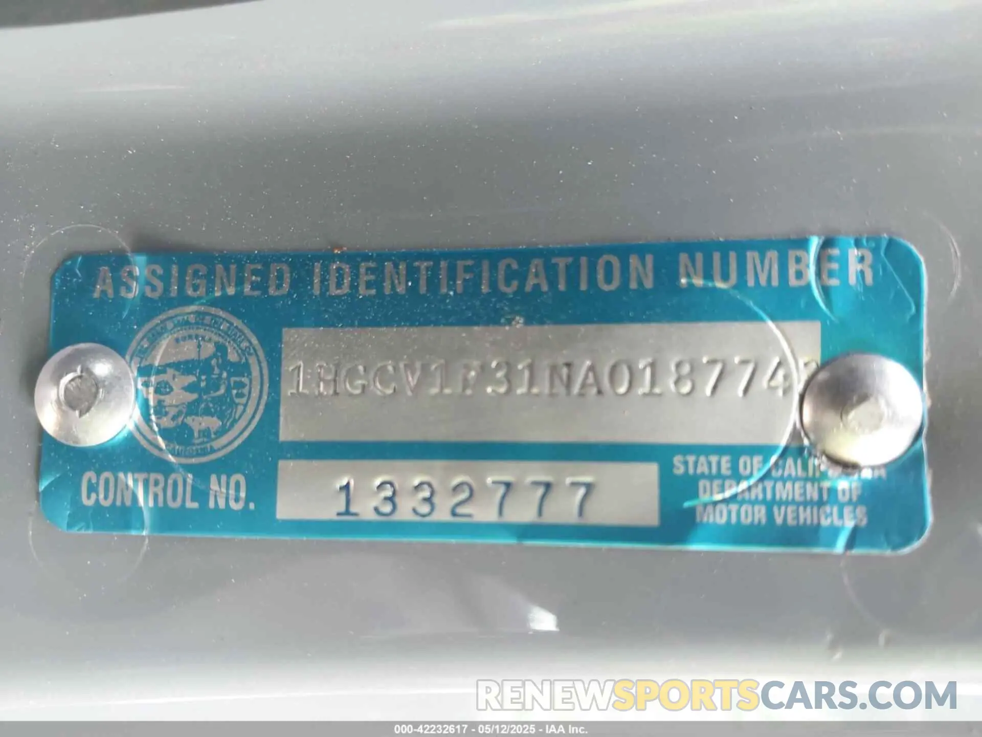9 Photograph of a damaged car 1HGCV1F31NA018743 HONDA ACCORD 2022