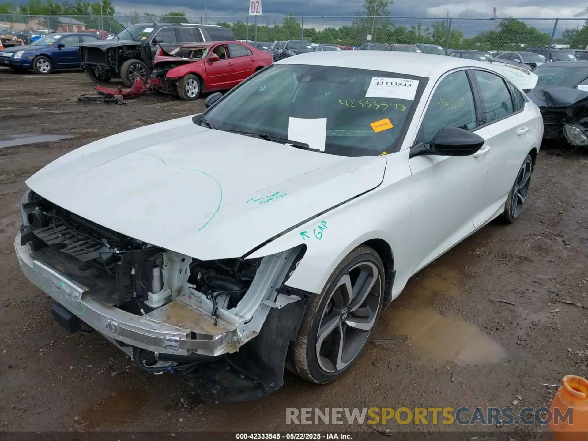 2 Photograph of a damaged car 1HGCV1F34NA103799 HONDA ACCORD 2022