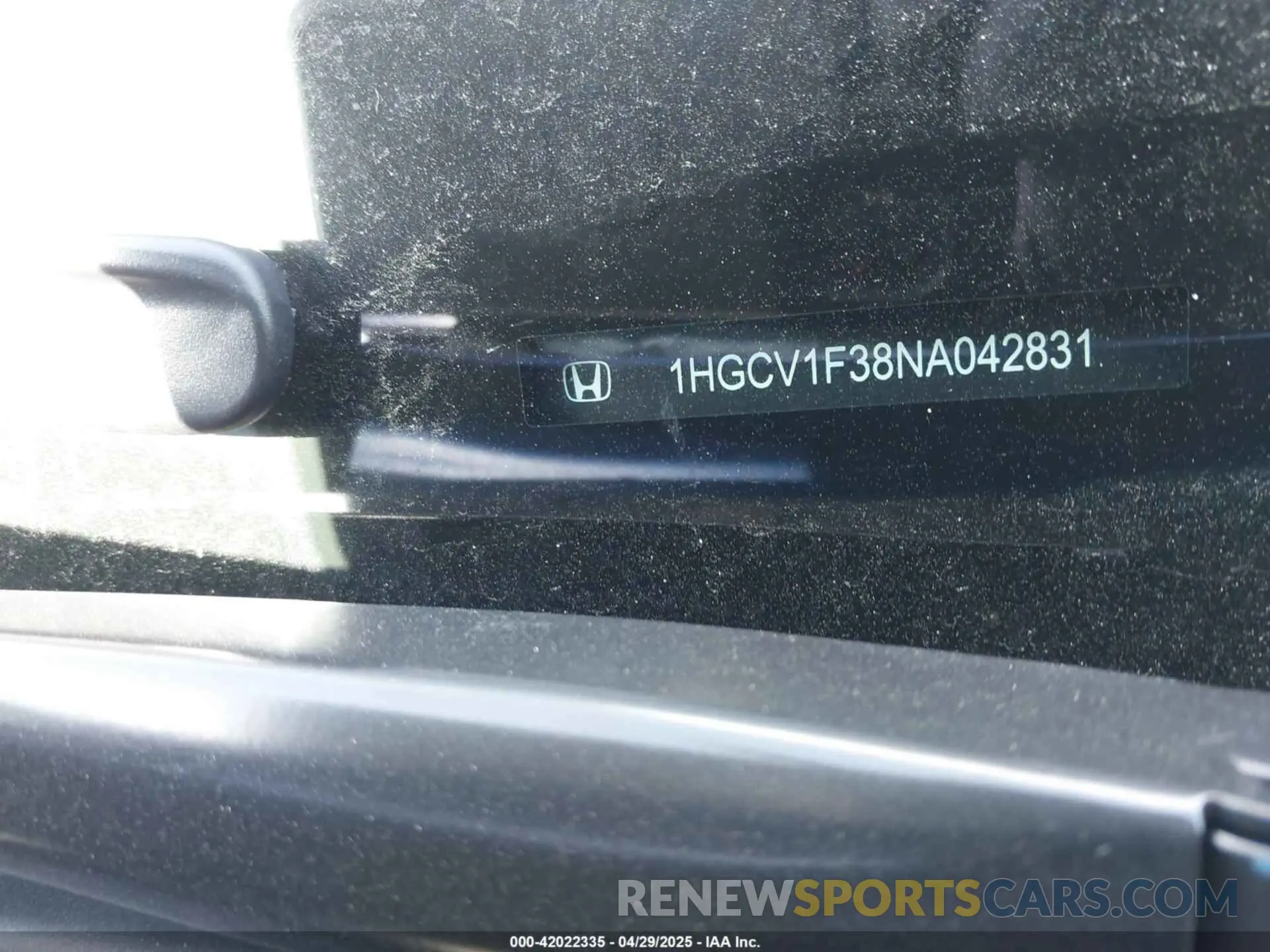 9 Photograph of a damaged car 1HGCV1F38NA042831 HONDA ACCORD 2022