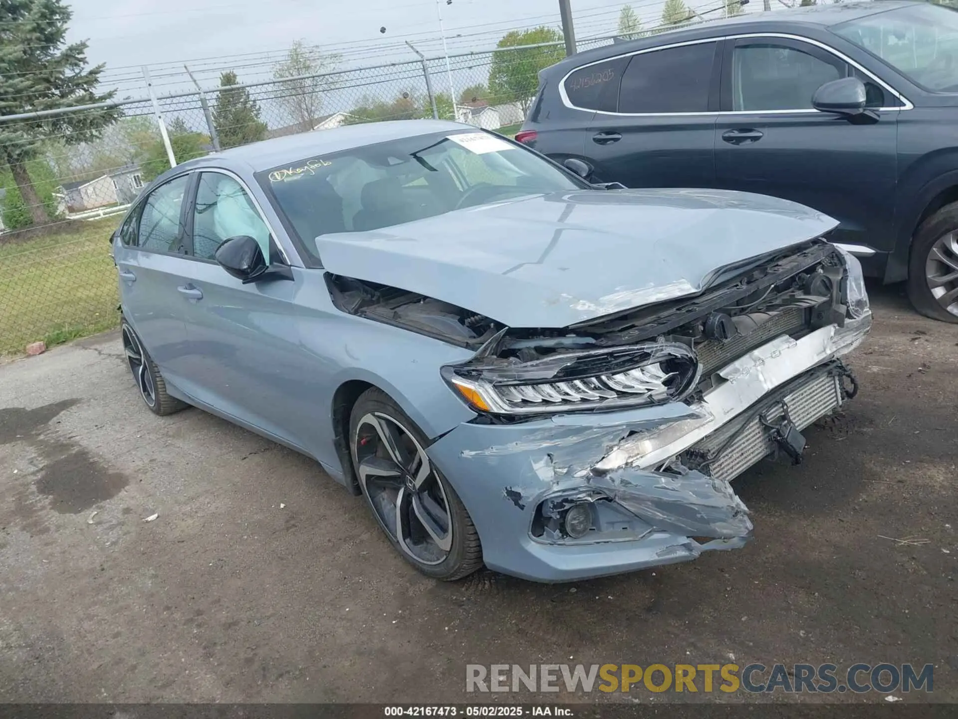 1 Photograph of a damaged car 1HGCV1F3XNA014044 HONDA ACCORD 2022