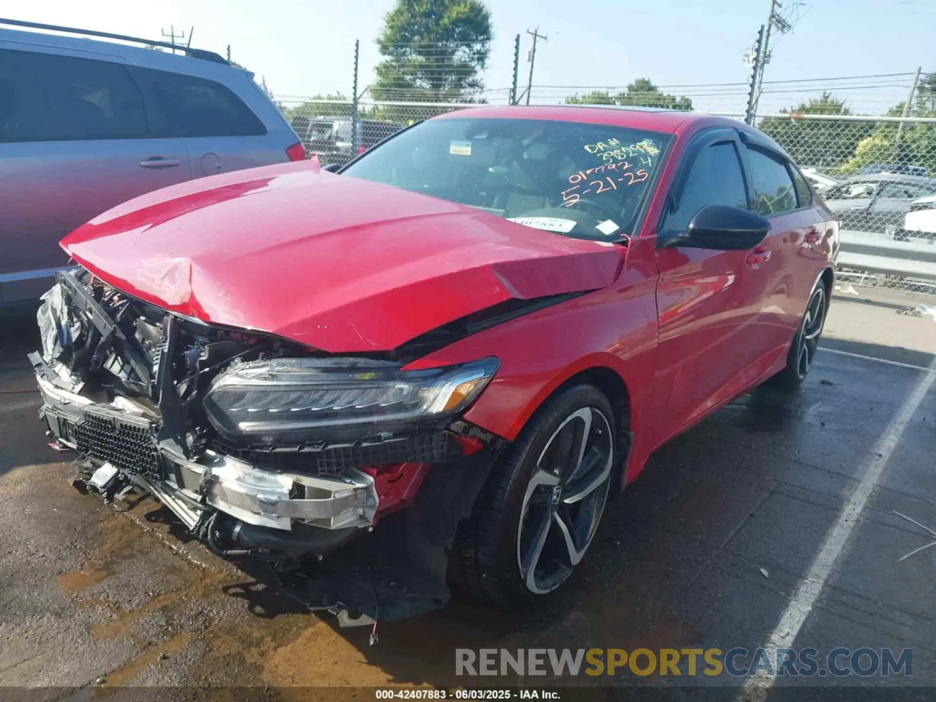 2 Photograph of a damaged car 1HGCV1F3XNA015792 HONDA ACCORD 2022