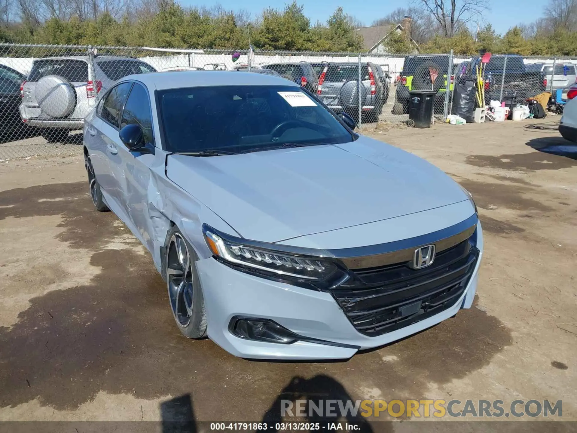 1 Photograph of a damaged car 1HGCV1F3XNA025528 HONDA ACCORD 2022