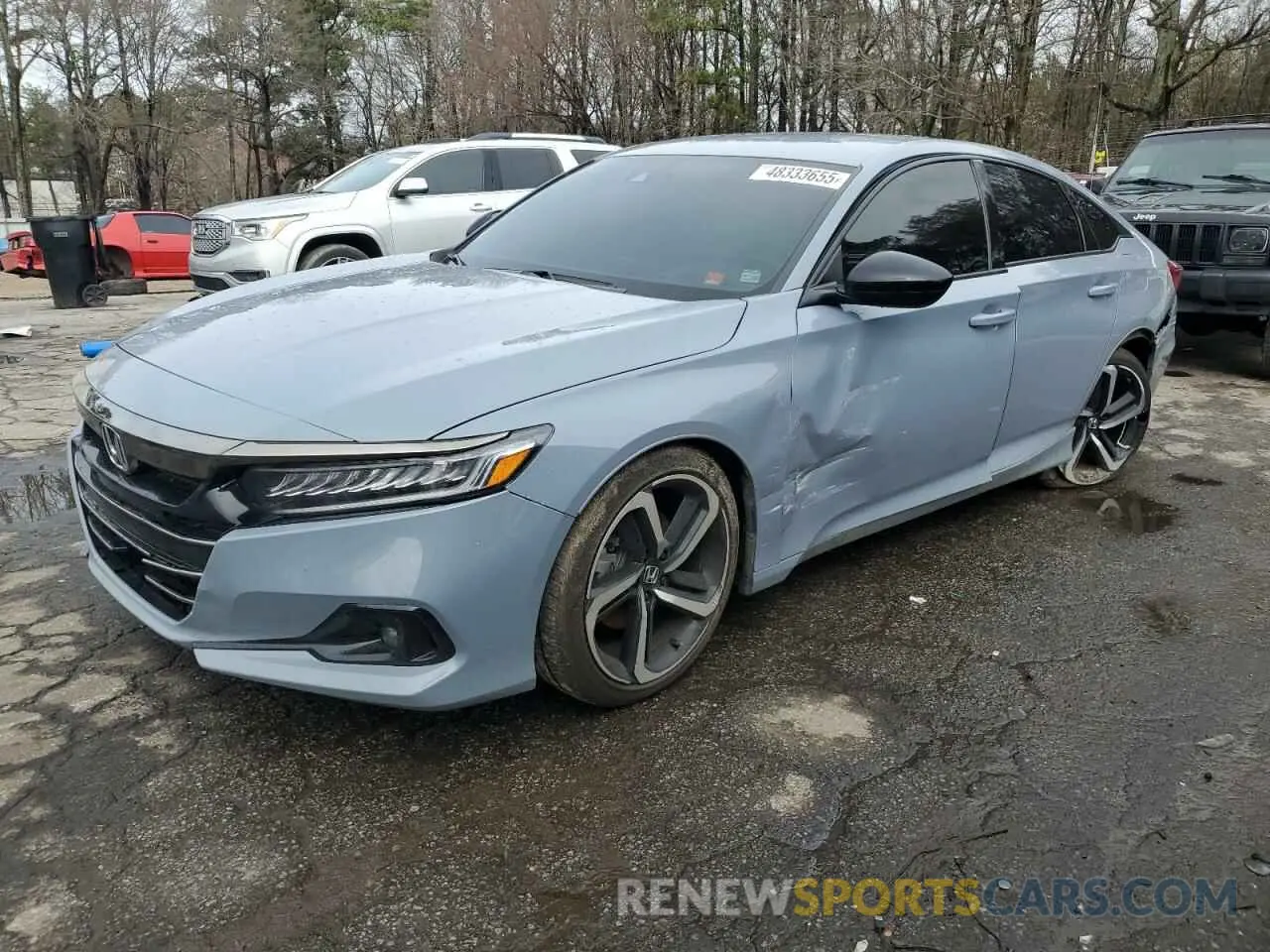 1 Photograph of a damaged car 1HGCV1F3XNA052406 HONDA ACCORD 2022
