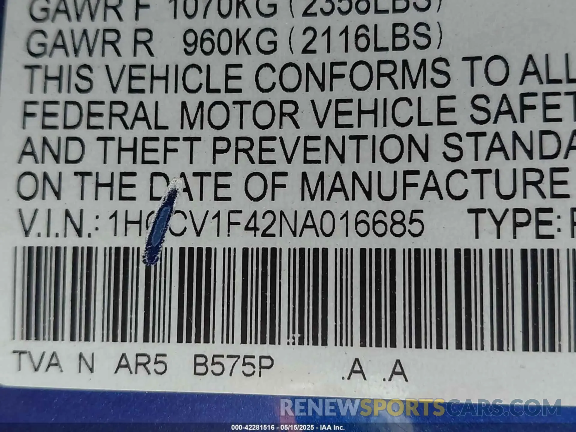 9 Photograph of a damaged car 1HGCV1F42NA016685 HONDA ACCORD 2022