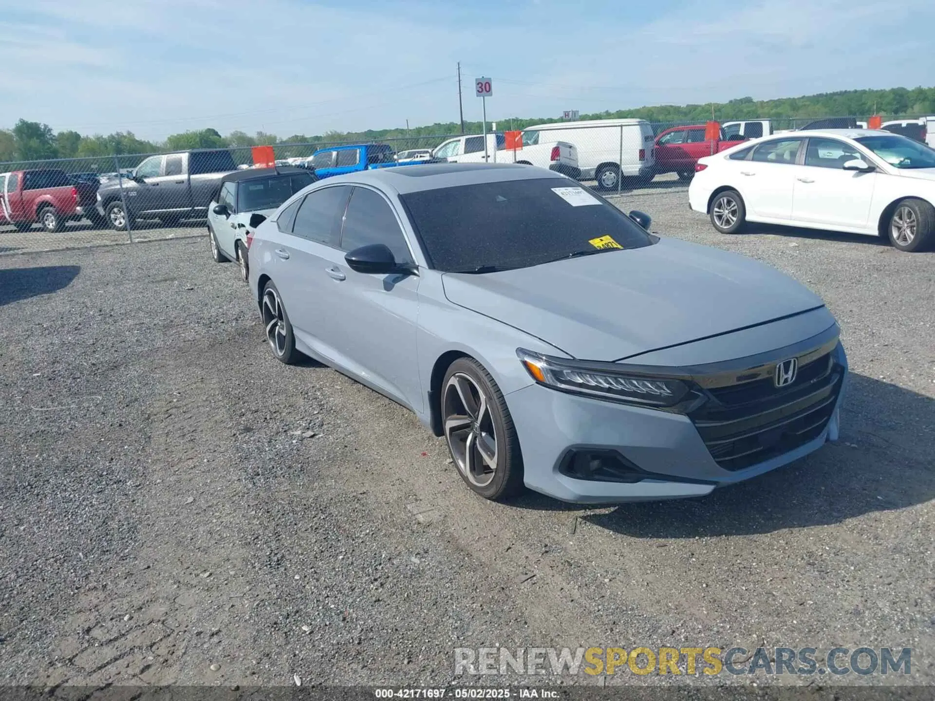 1 Photograph of a damaged car 1HGCV2F38NA011343 HONDA ACCORD 2022