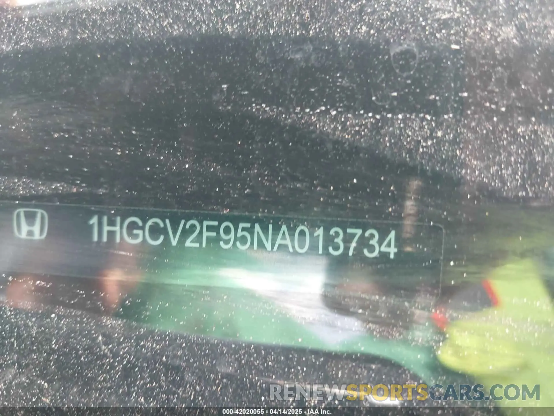 9 Photograph of a damaged car 1HGCV2F95NA013734 HONDA ACCORD 2022