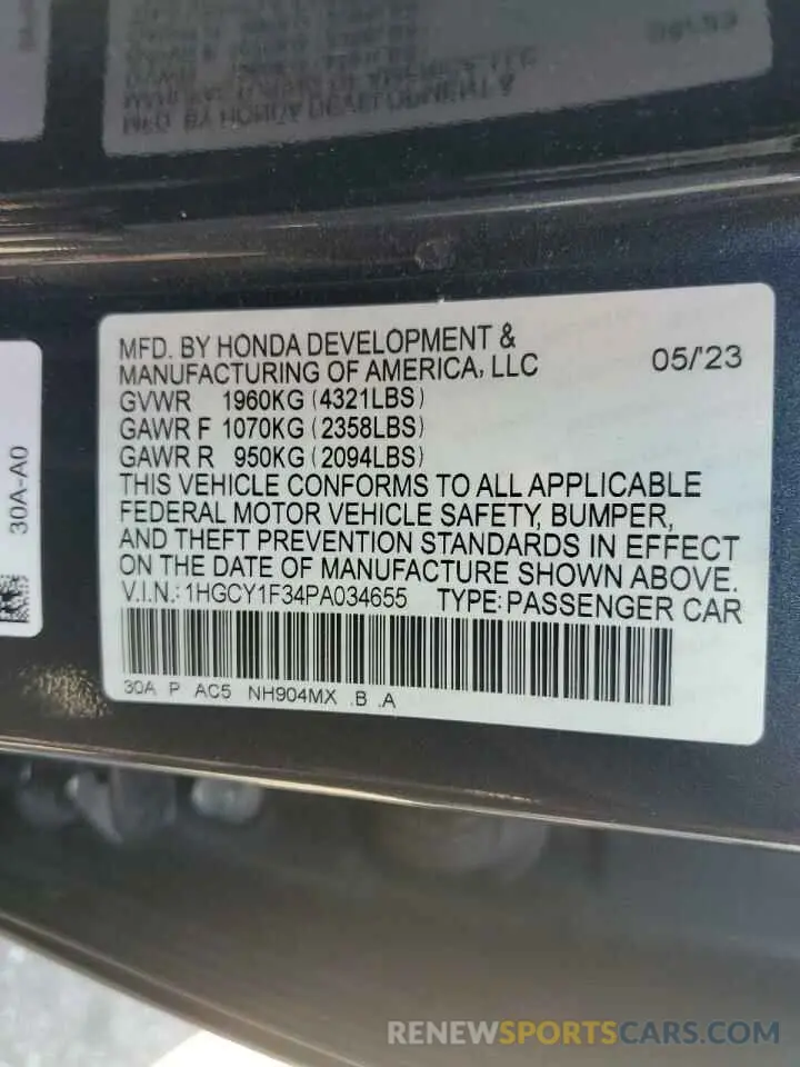 12 Фотография поврежденного автомобиля 1HGCY1F34PA034655 HONDA ACCORD 2023
