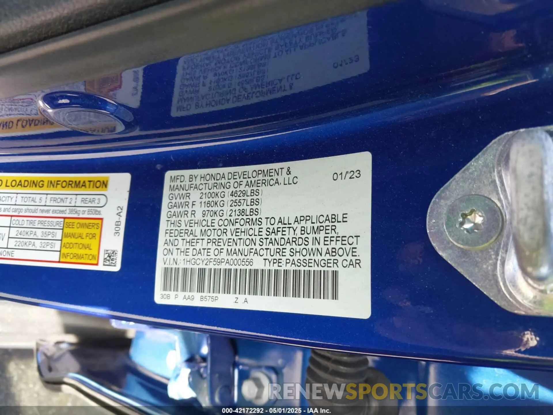 9 Фотография поврежденного автомобиля 1HGCY2F59PA000556 HONDA ACCORD 2023