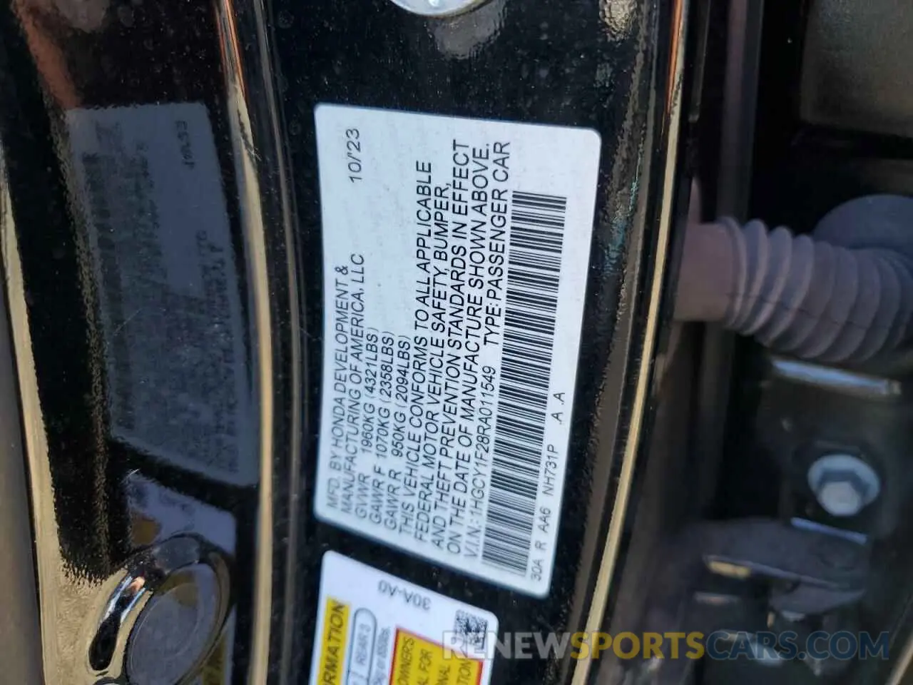 14 Фотография поврежденного автомобиля 1HGCY1F28RA011549 HONDA ACCORD 2024