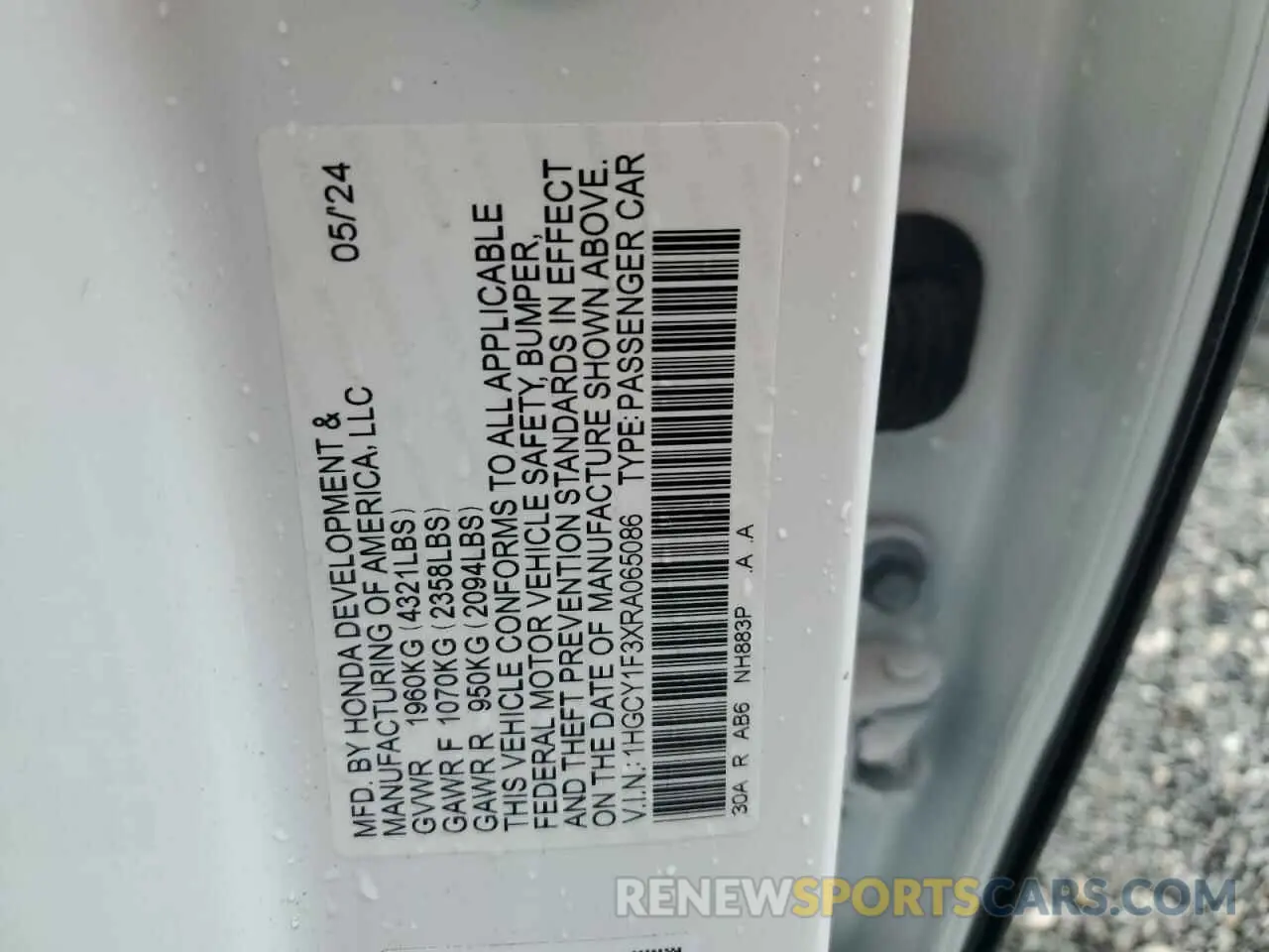 12 Фотография поврежденного автомобиля 1HGCY1F3XRA065086 HONDA ACCORD 2024