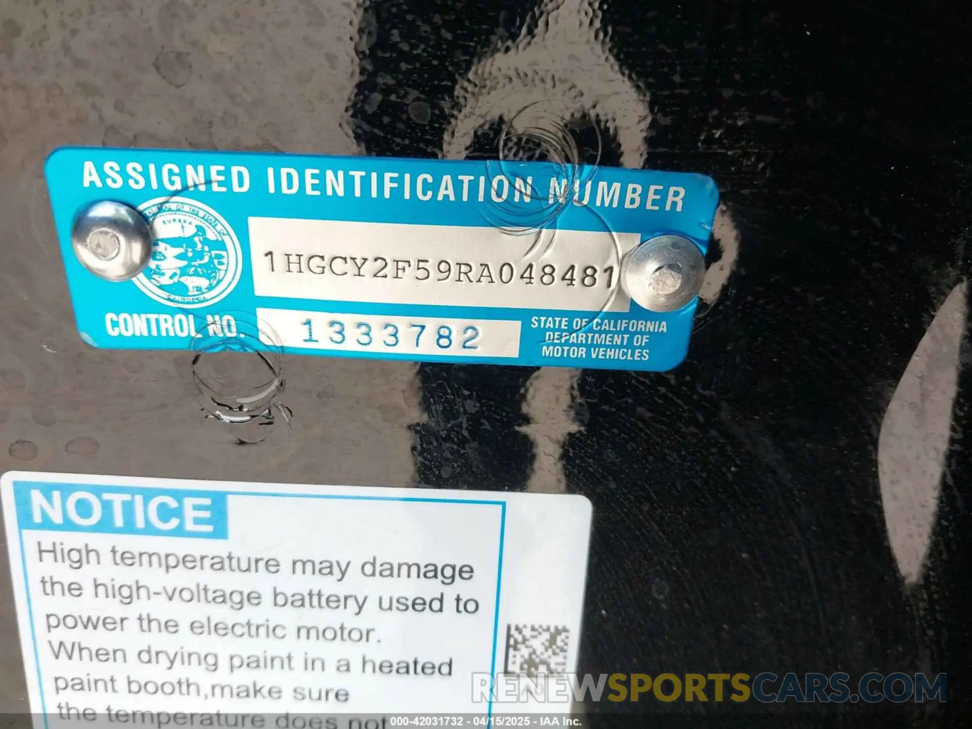 9 Photograph of a damaged car 1HGCY2F59RA048481 HONDA ACCORD 2024