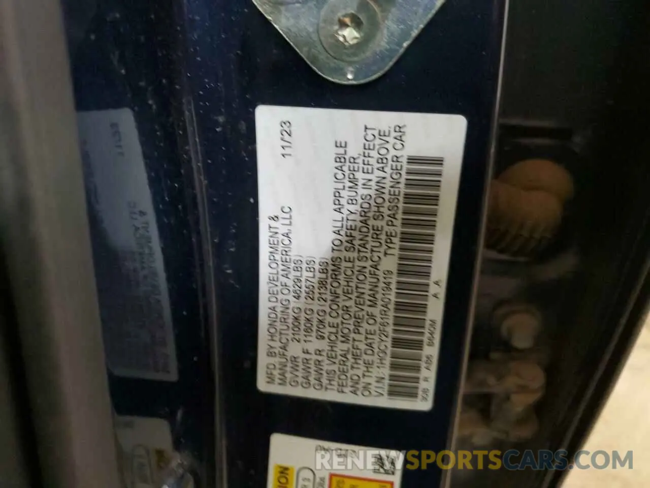 12 Фотография поврежденного автомобиля 1HGCY2F61RA019419 HONDA ACCORD 2024