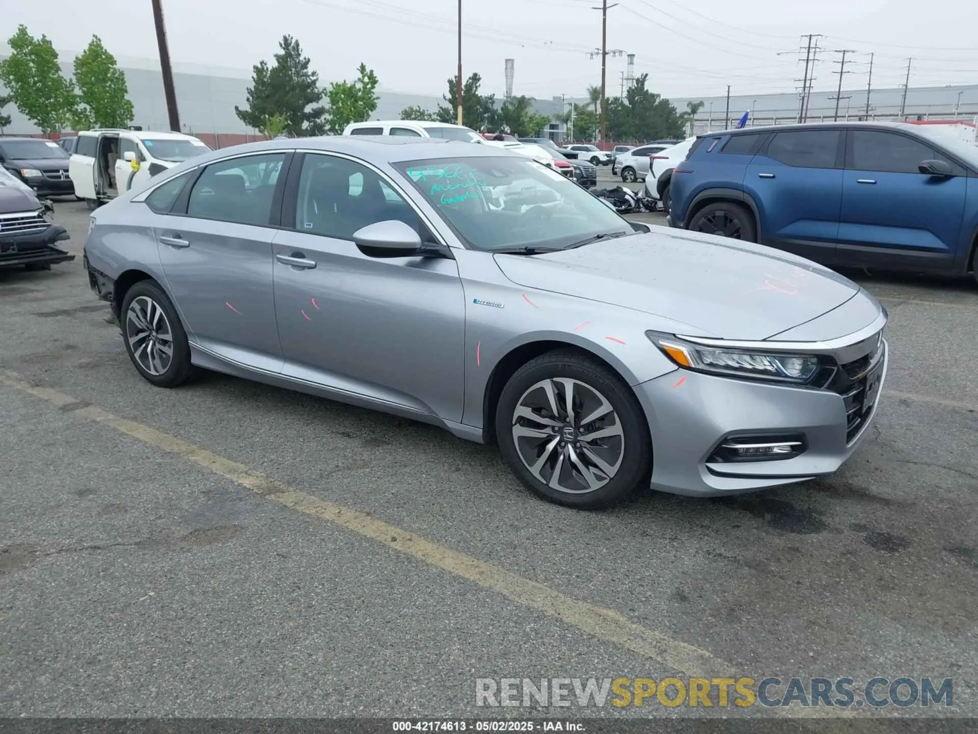 1 Photograph of a damaged car 1HGCV3F42KA021893 HONDA ACCORD HYBRID 2019