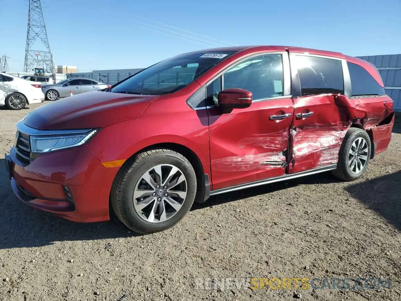 1 Photograph of a damaged car 5FNRL6H70NB062087 HONDA All Models 2022