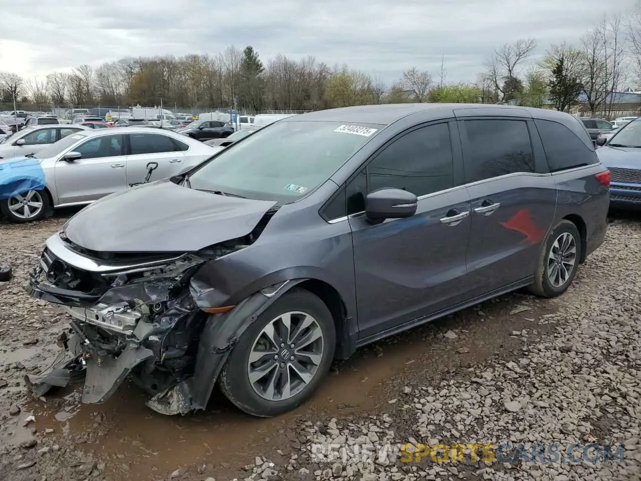 1 Photograph of a damaged car 5FNRL6H78NB049944 HONDA All Models 2022