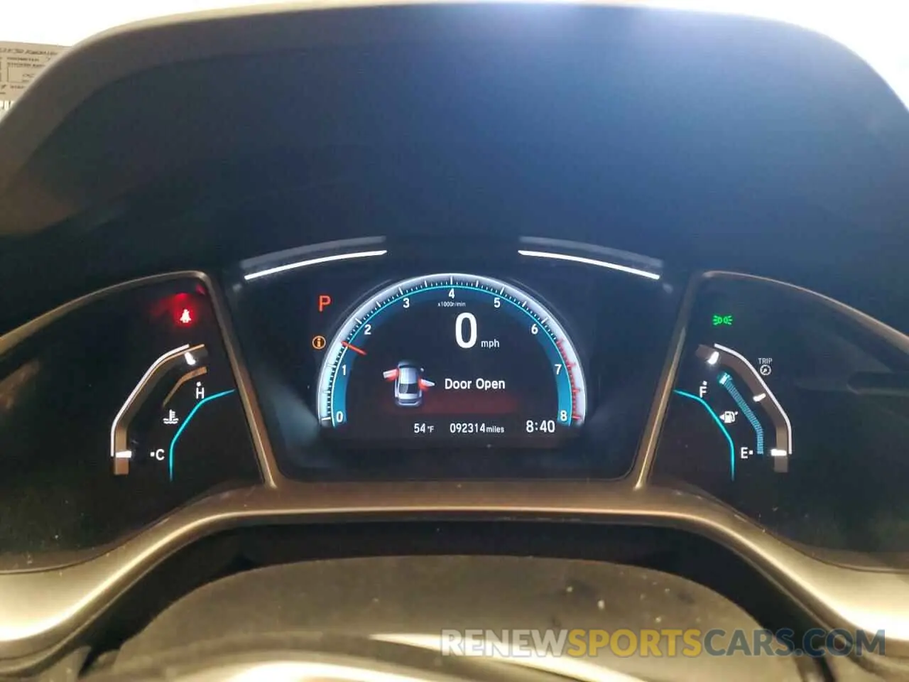 9 Photograph of a damaged car 19XFC1F32KE001203 HONDA CIVIC 2019