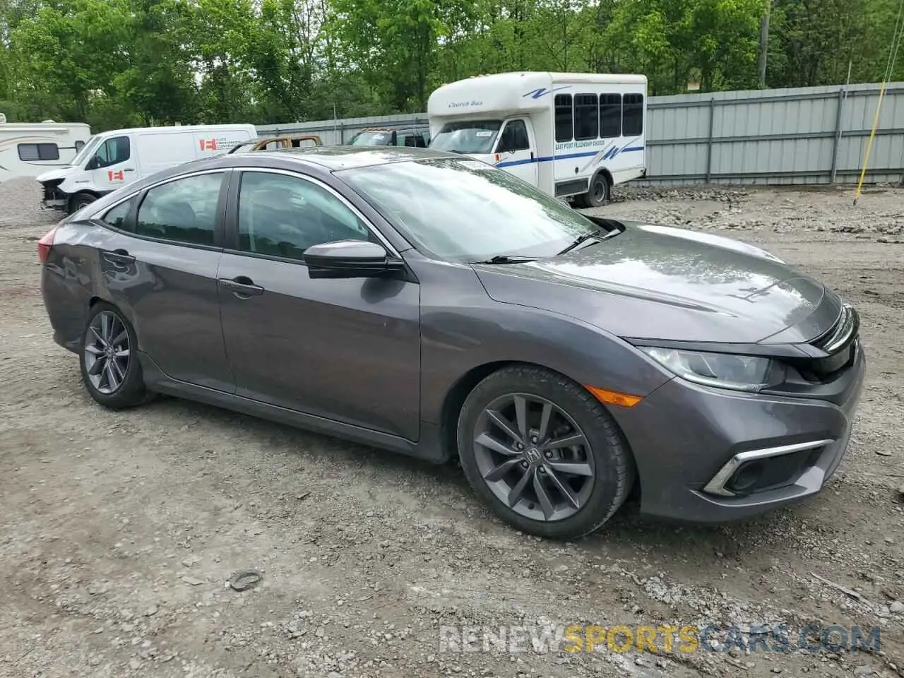 4 Photograph of a damaged car 19XFC1F32KE007230 HONDA CIVIC 2019