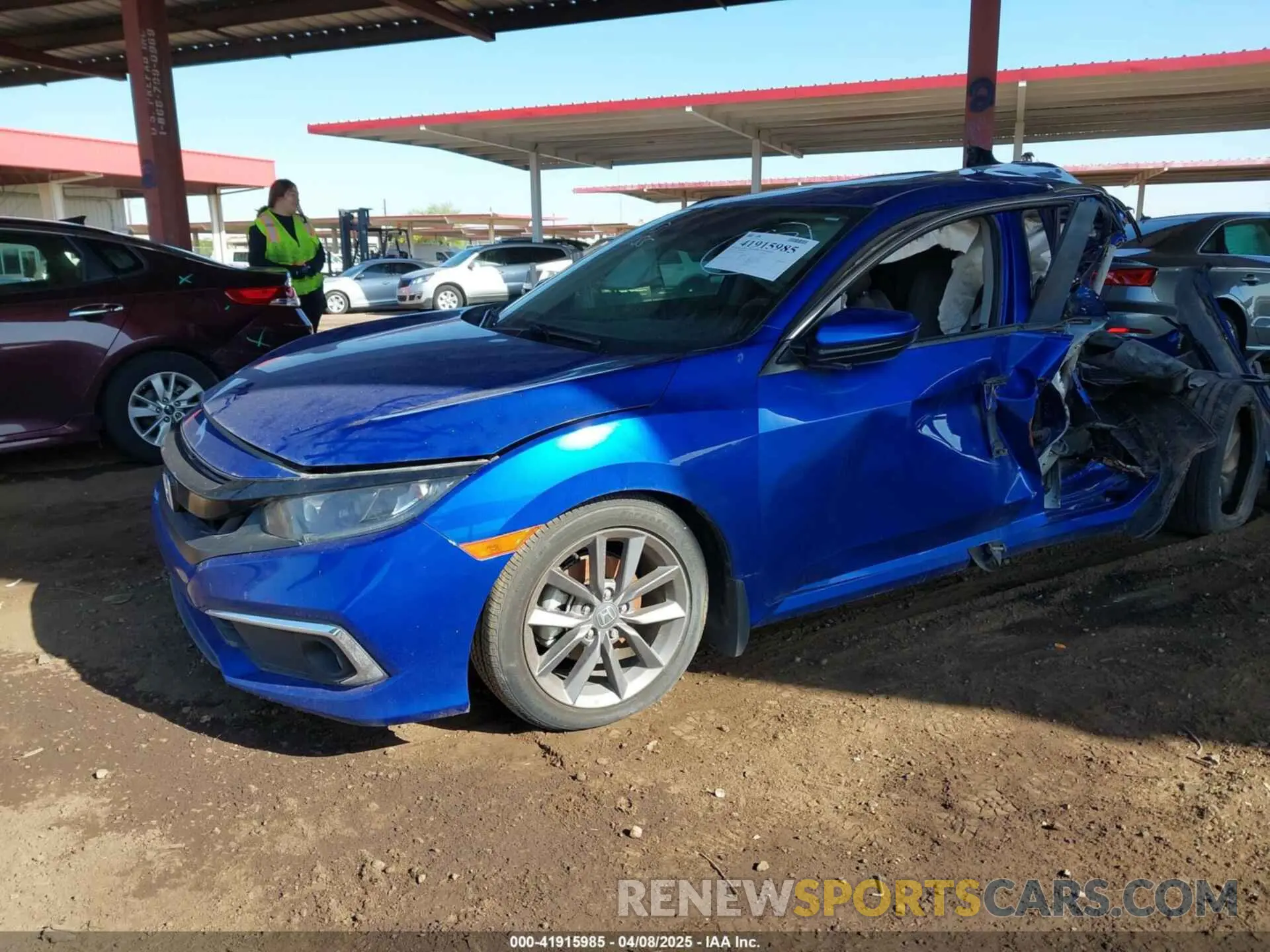2 Photograph of a damaged car 19XFC1F33KE015207 HONDA CIVIC 2019