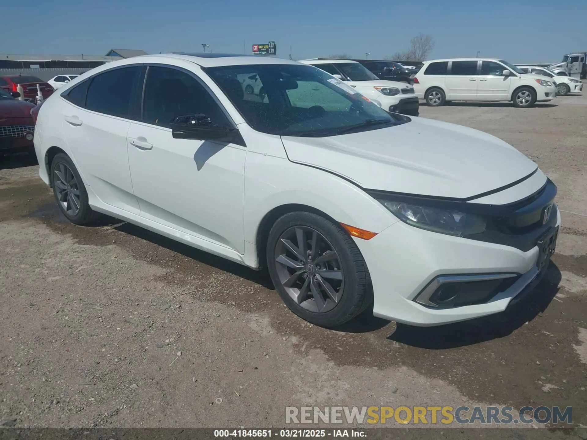 1 Photograph of a damaged car 19XFC1F34KE008721 HONDA CIVIC 2019