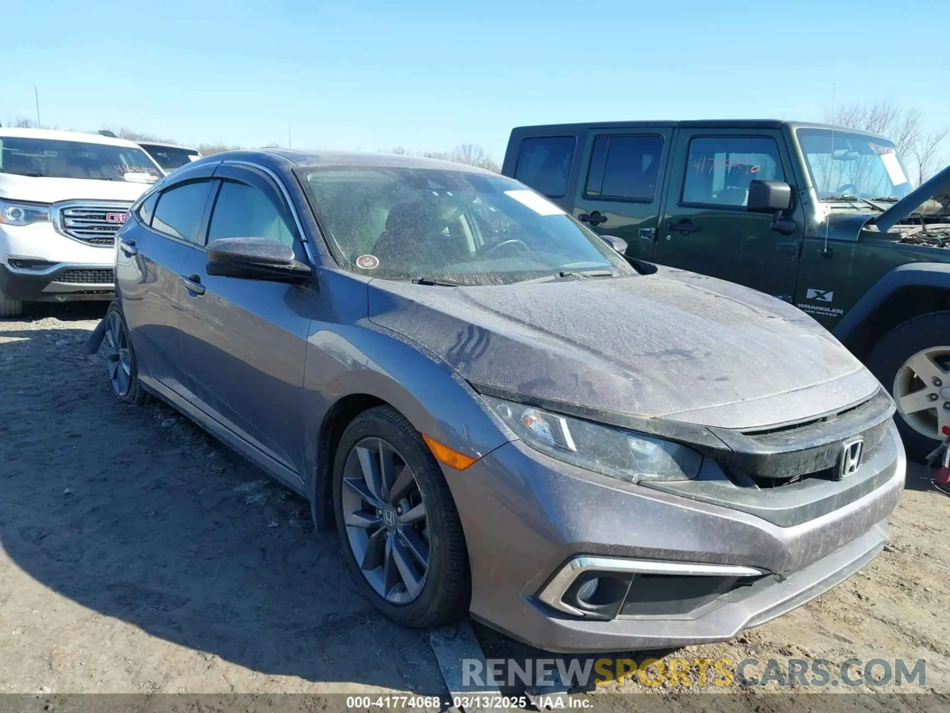 1 Photograph of a damaged car 19XFC1F35KE020036 HONDA CIVIC 2019