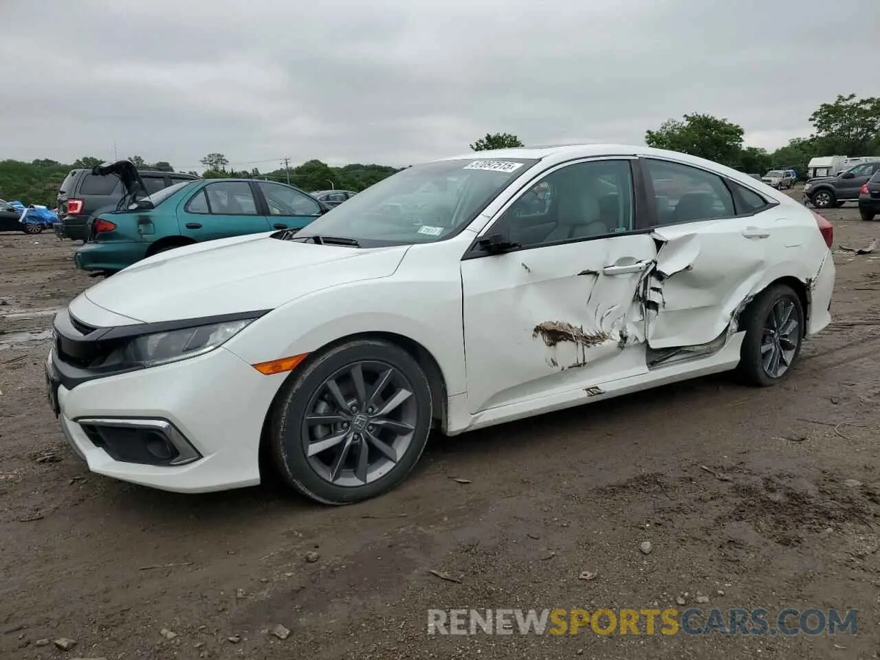 1 Photograph of a damaged car 19XFC1F77KE210245 HONDA CIVIC 2019