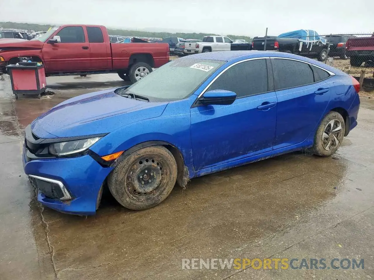 1 Photograph of a damaged car 19XFC2F62KE007843 HONDA CIVIC 2019