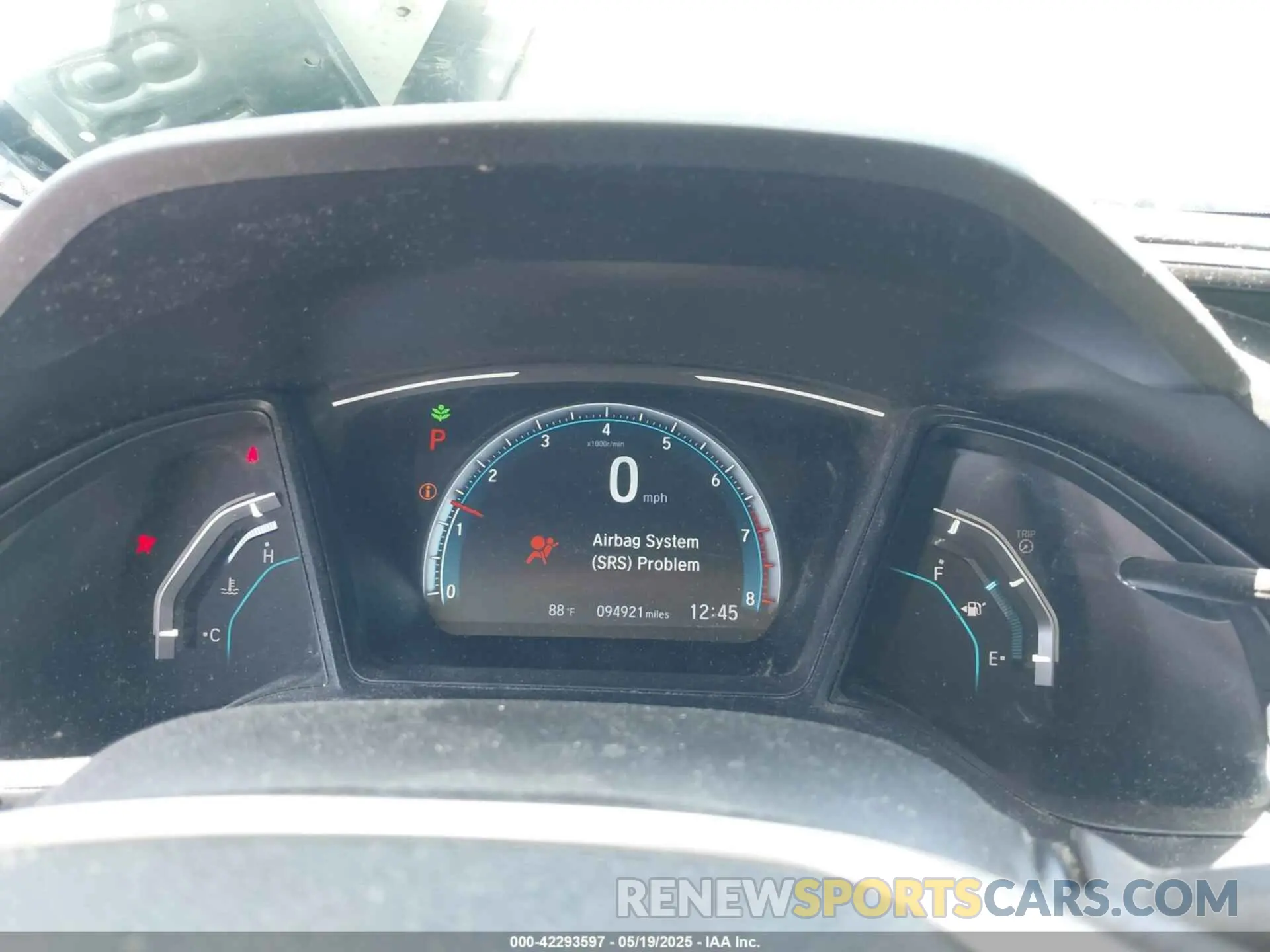 7 Фотография поврежденного автомобиля 19XFC2F62KE215222 HONDA CIVIC 2019