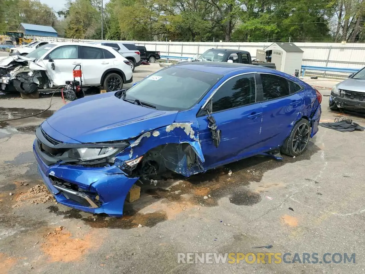 1 Photograph of a damaged car 19XFC2F63KE016017 HONDA CIVIC 2019