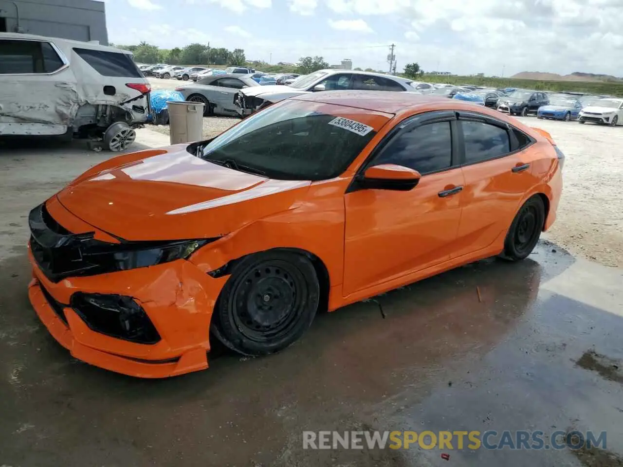 1 Photograph of a damaged car 19XFC2F66KE039629 HONDA CIVIC 2019