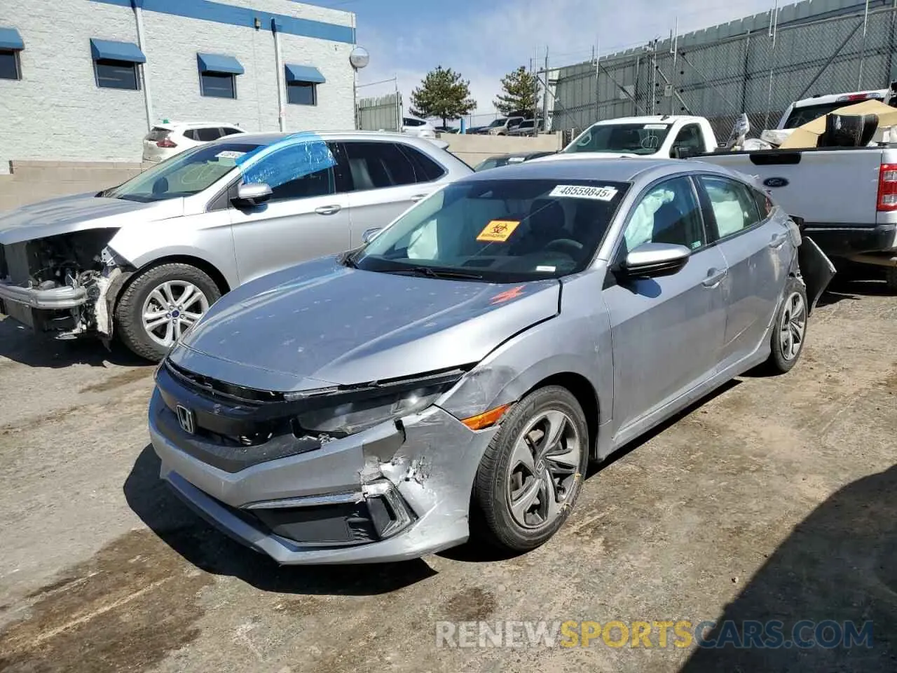 1 Photograph of a damaged car 19XFC2F68KE007670 HONDA CIVIC 2019