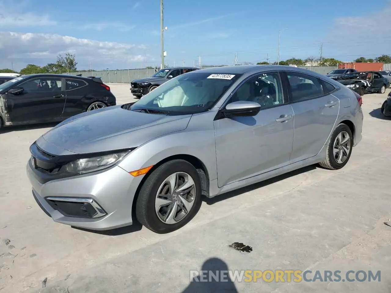 1 Photograph of a damaged car 19XFC2F6XKE036975 HONDA CIVIC 2019