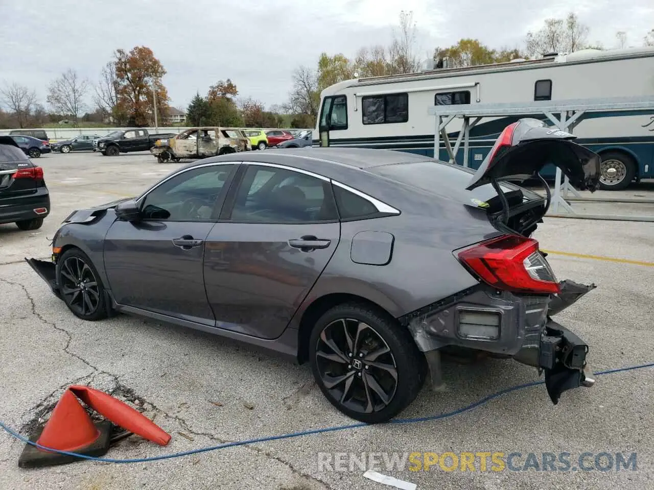 2 Photograph of a damaged car 19XFC2F81KE051429 HONDA CIVIC 2019