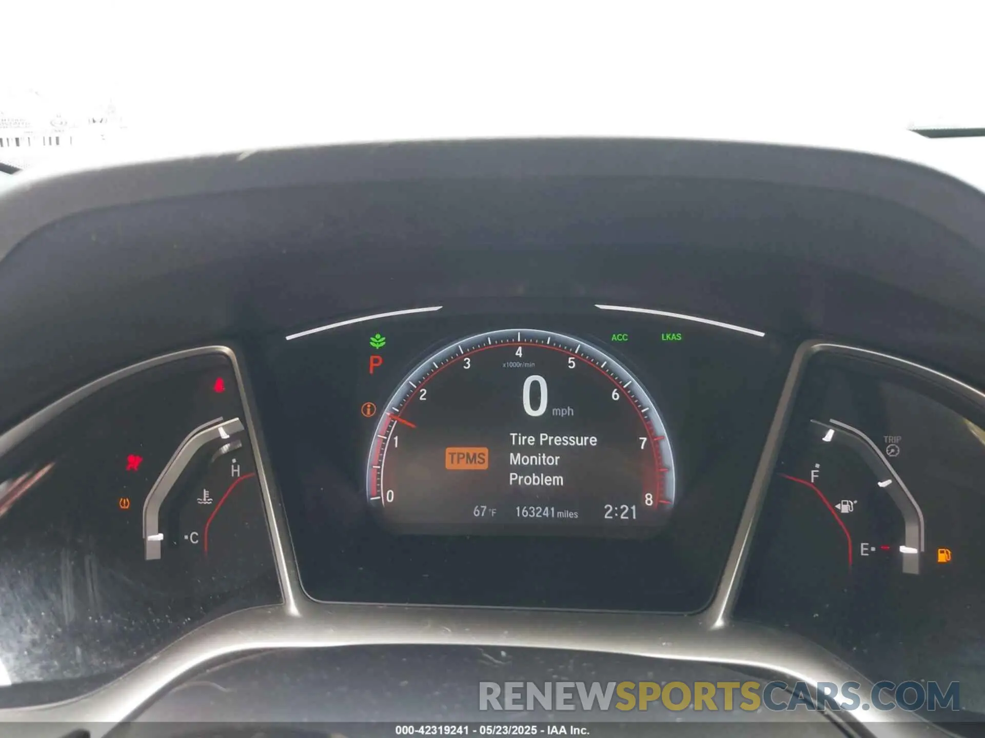 7 Фотография поврежденного автомобиля 19XFC2F85KE019311 HONDA CIVIC 2019