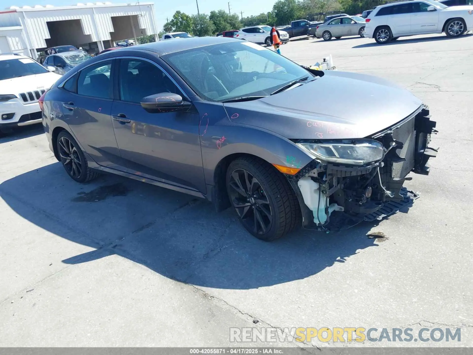 1 Photograph of a damaged car 19XFC2F89KE019683 HONDA CIVIC 2019