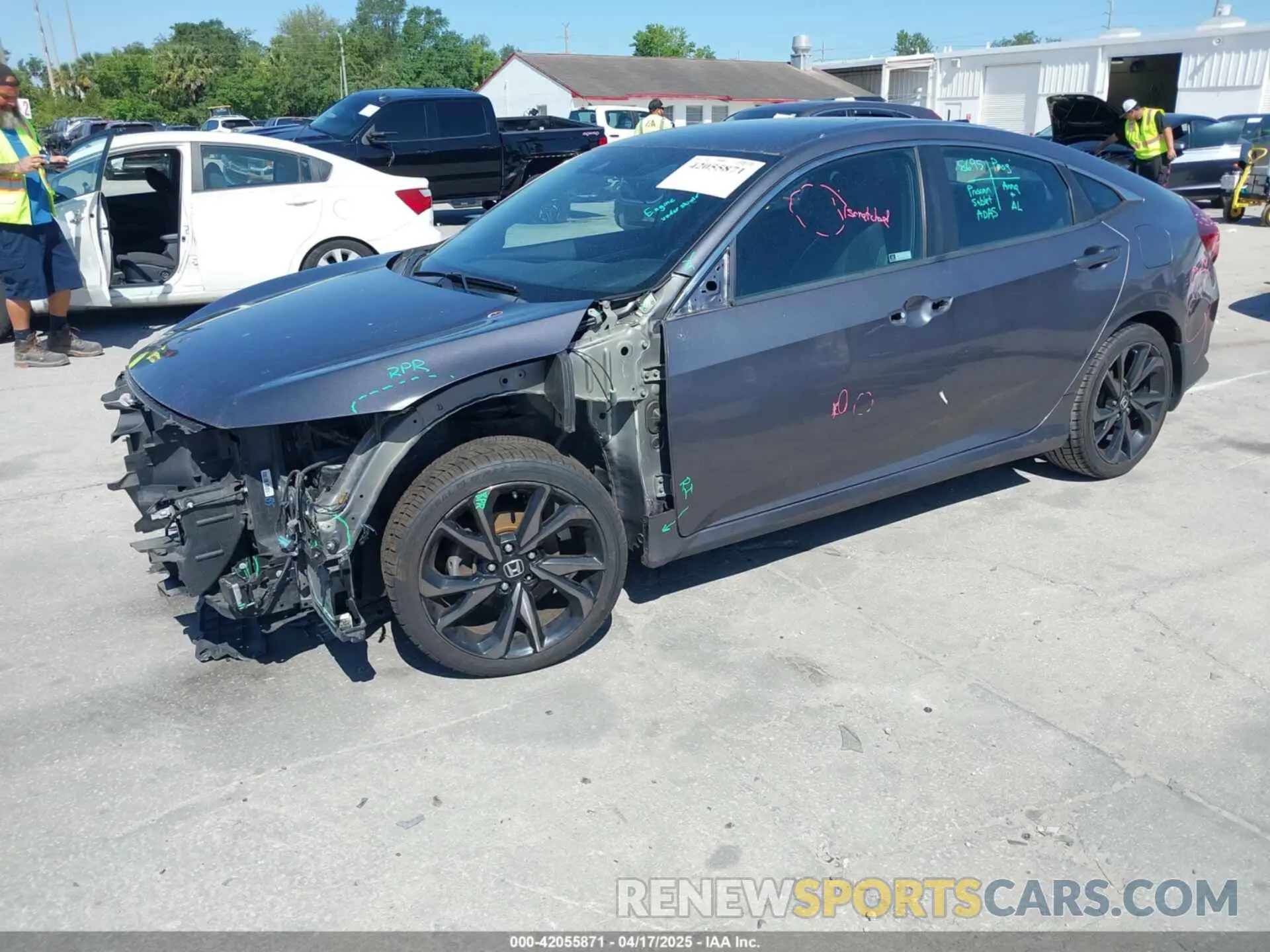 2 Photograph of a damaged car 19XFC2F89KE019683 HONDA CIVIC 2019