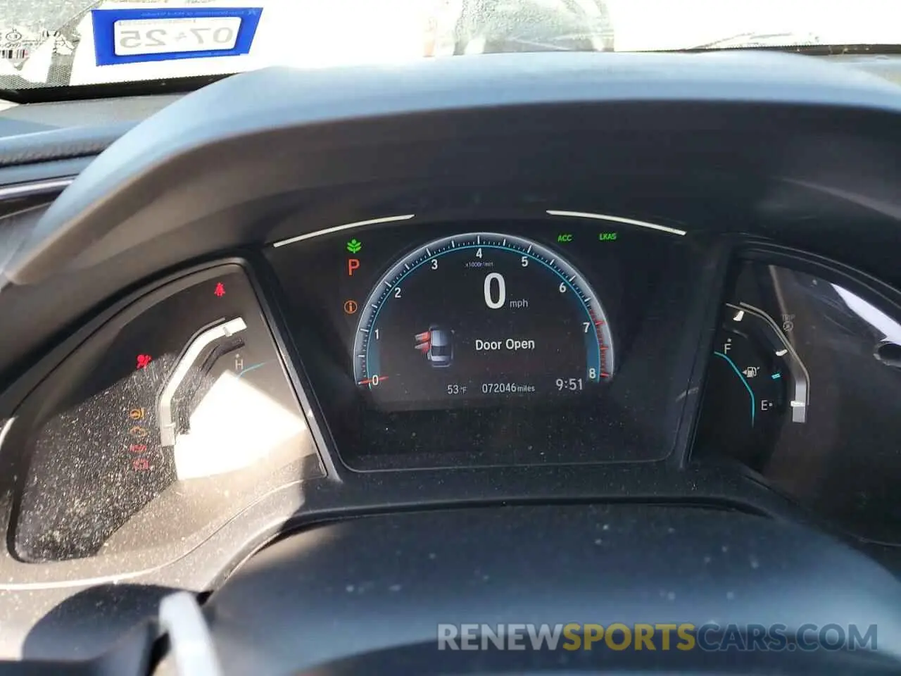 9 Photograph of a damaged car 2HGFC2F60KH517419 HONDA CIVIC 2019